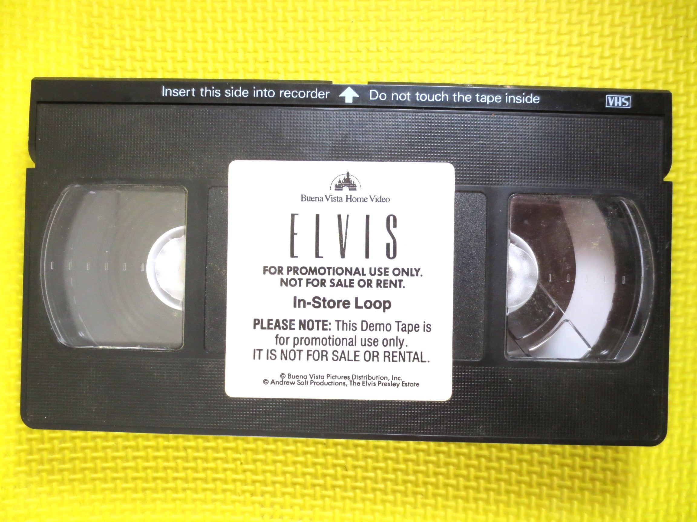 Elvis Presley – 1977 Concert Ticket & Rare Promo Store Demo VHS Loop Tape