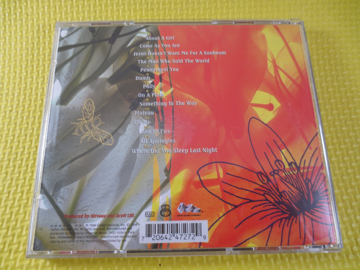 NIRVANA, MTV Unplugged In New York, NIRVANA Cd, Grunge Rock Cd, Classic Rock Cd, Vintage Compact Disc, Cds, Vintage Cd's, 1994 Compact Disc
