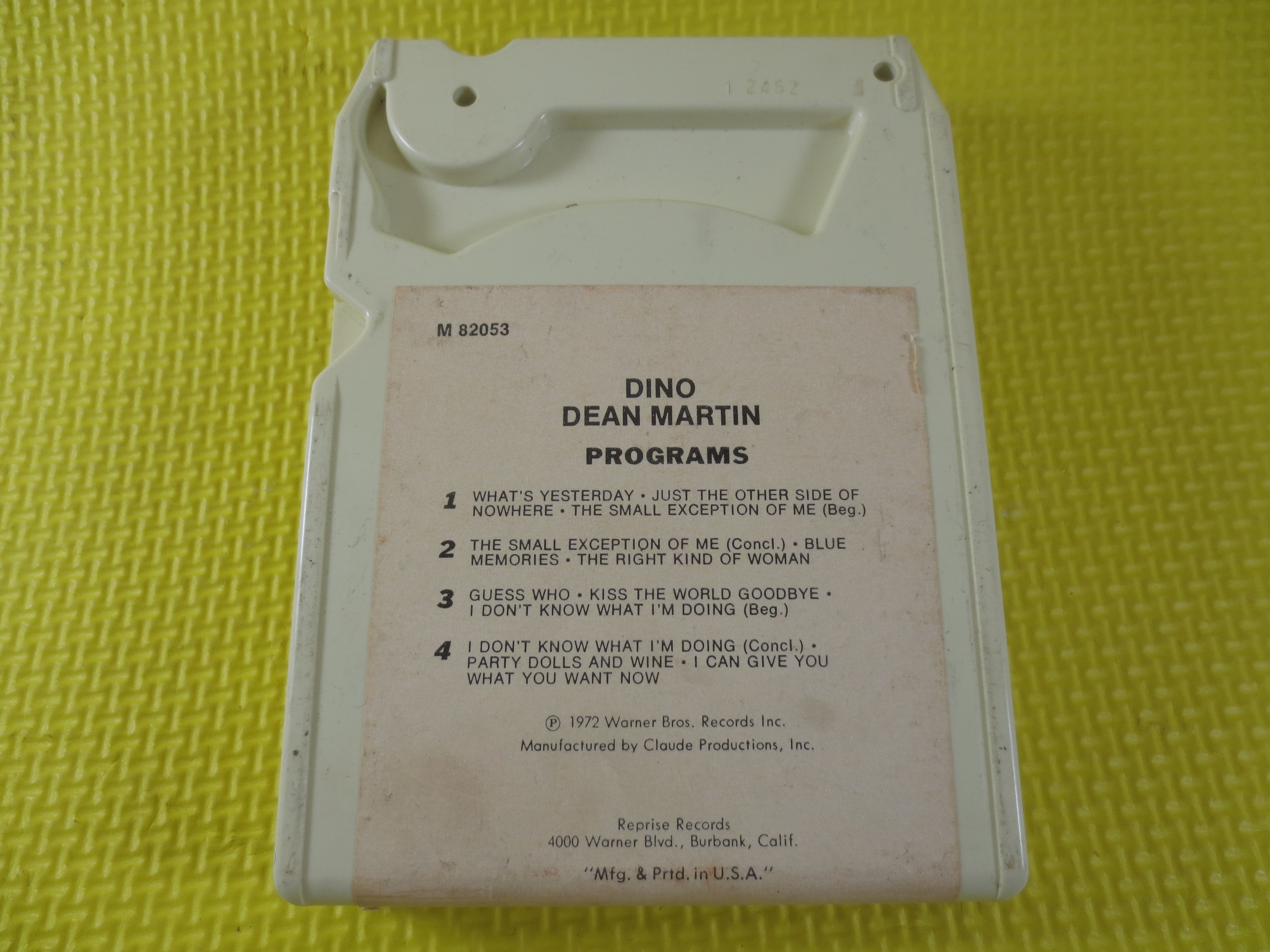 Dean Martin – Dino: Greatest Hits (1972) 8-Track