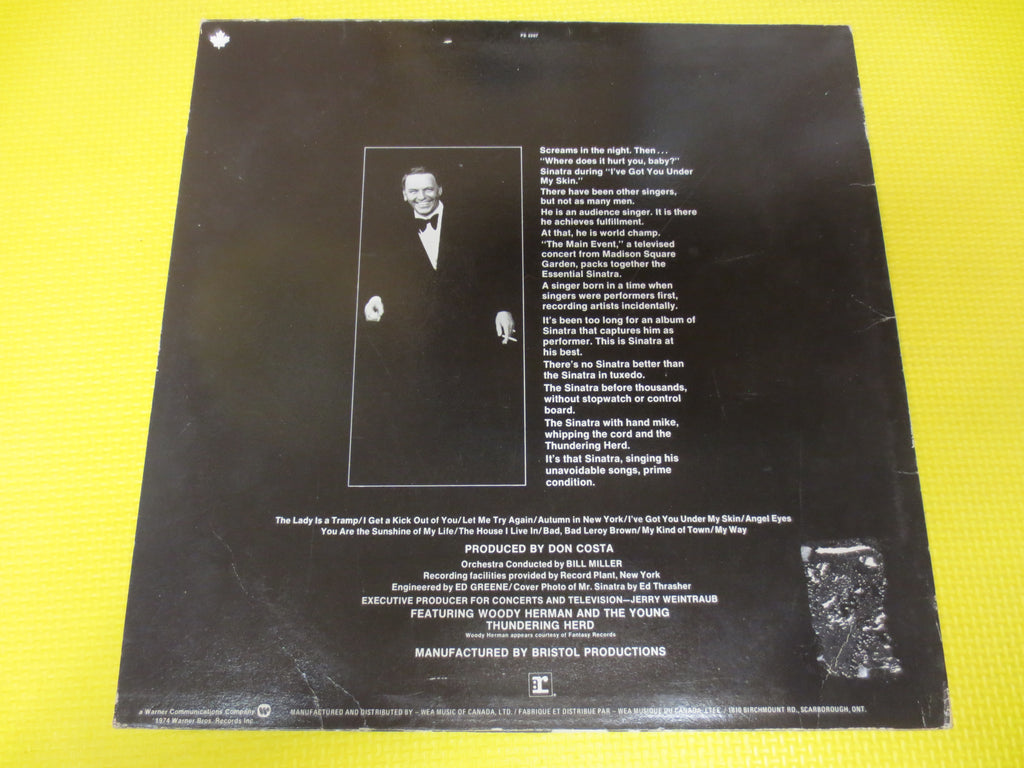 FRANK SINATRA, The Main Event LIVE, Big Band, Vintage Album, 1974 Record, Vinyl Lp