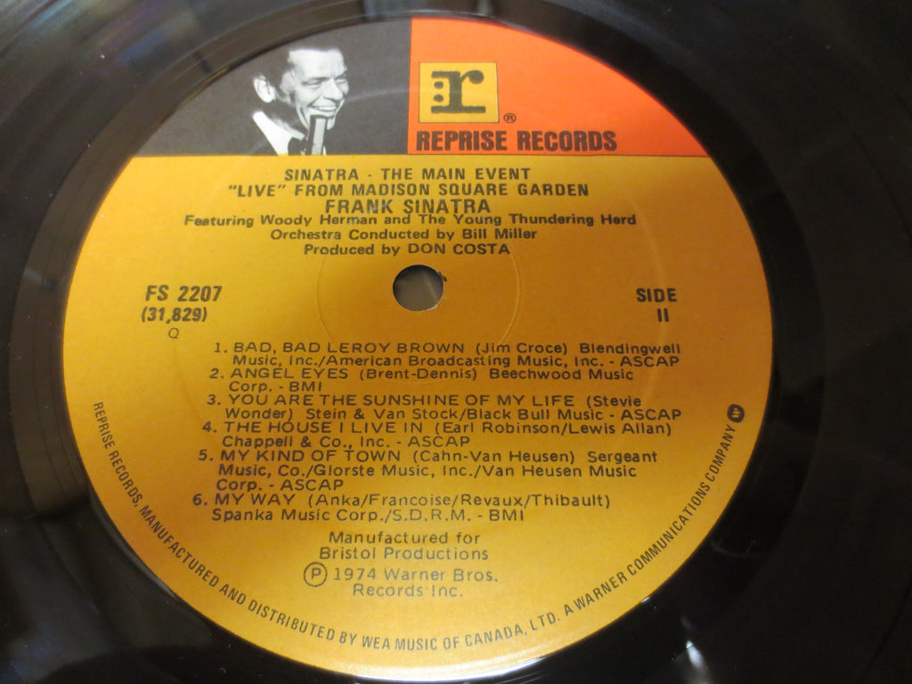 FRANK SINATRA, The Main Event LIVE, Big Band, Vintage Album, 1974 Record, Vinyl Lp