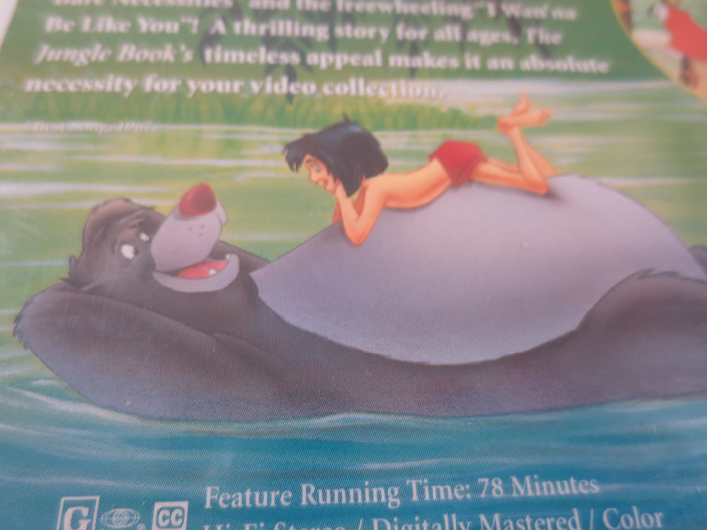The JUNGLE BOOK, Rare Vhs 11070, The Jungle Book Video, Walt Disney Vhs, The Jungle Book Vhs, Disney Classic Vhs, Disney Vhs, Disney Movies