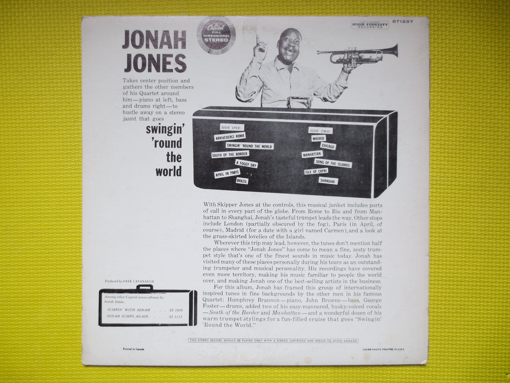 Jonah Jones Quartet – Swingin' 'Round the World (1959) Vinyl LP