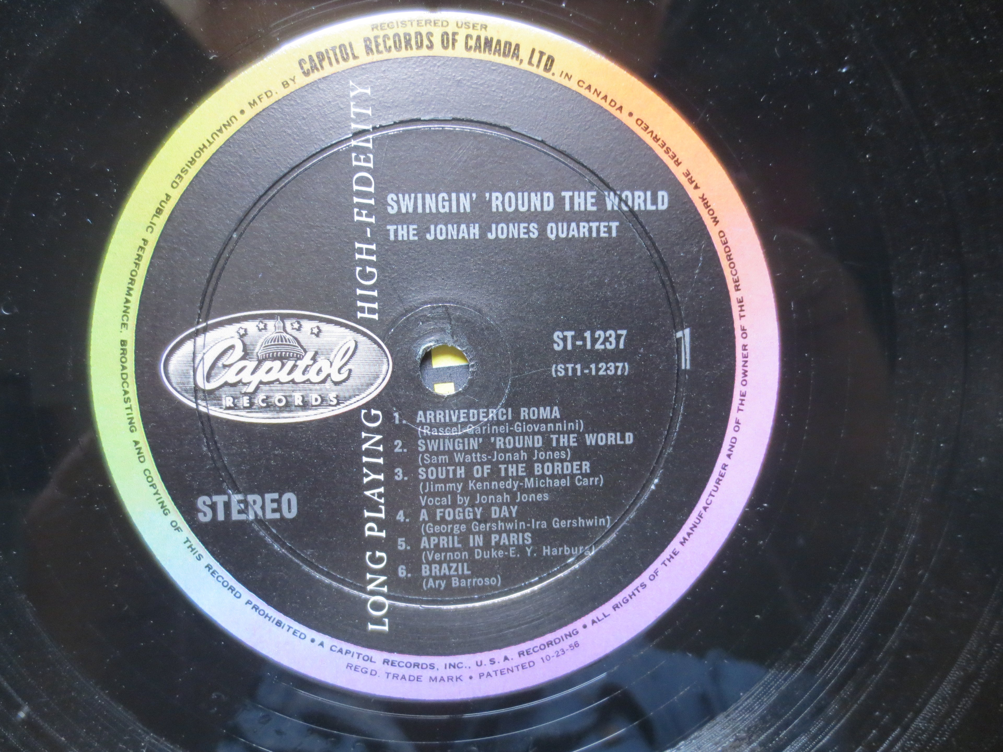 Jonah Jones Quartet – Swingin' 'Round the World (1959) Vinyl LP