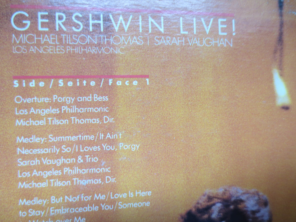 SARAH VAUGHAN, Gershwin Live, Vintage Album, 1982 Record, Vinyl Lp