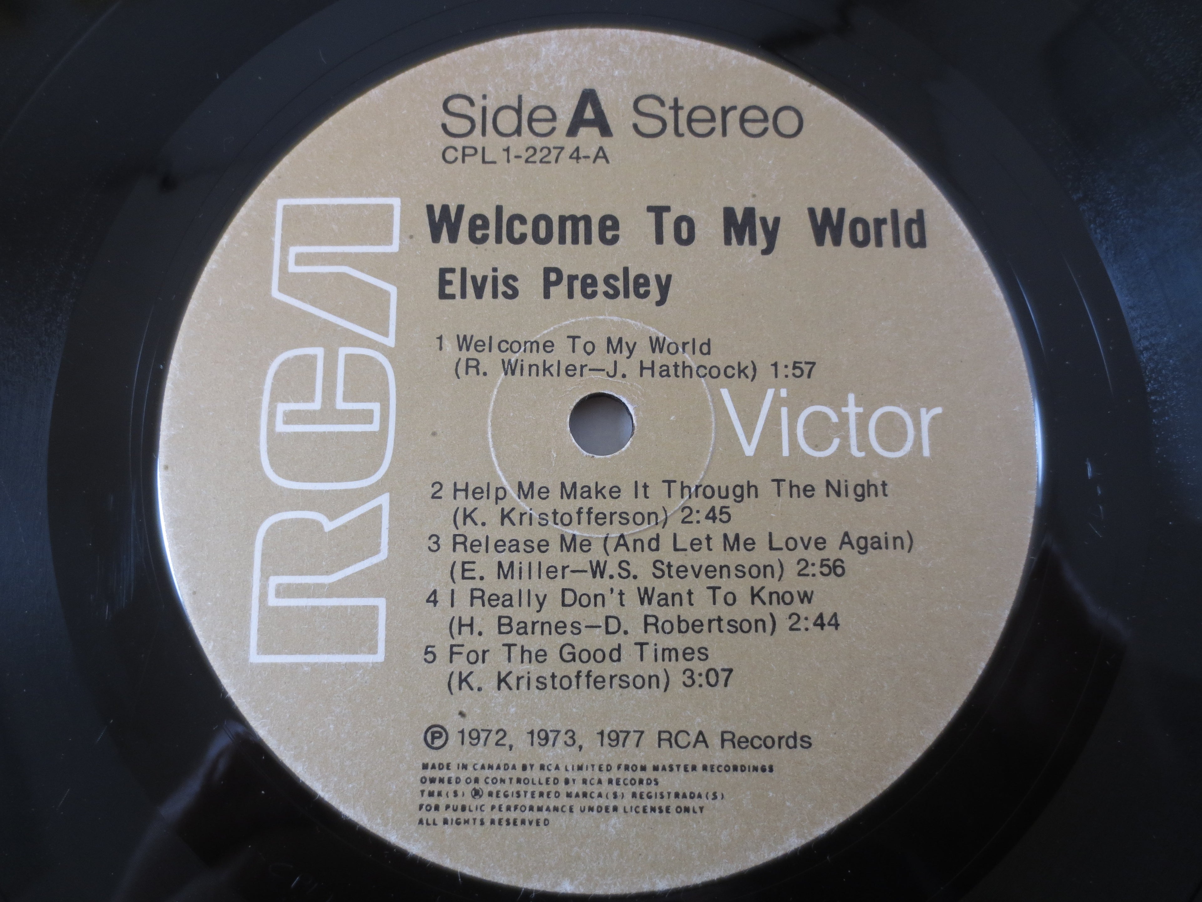 Elvis Presley – Welcome to My World (1977) Vinyl LP