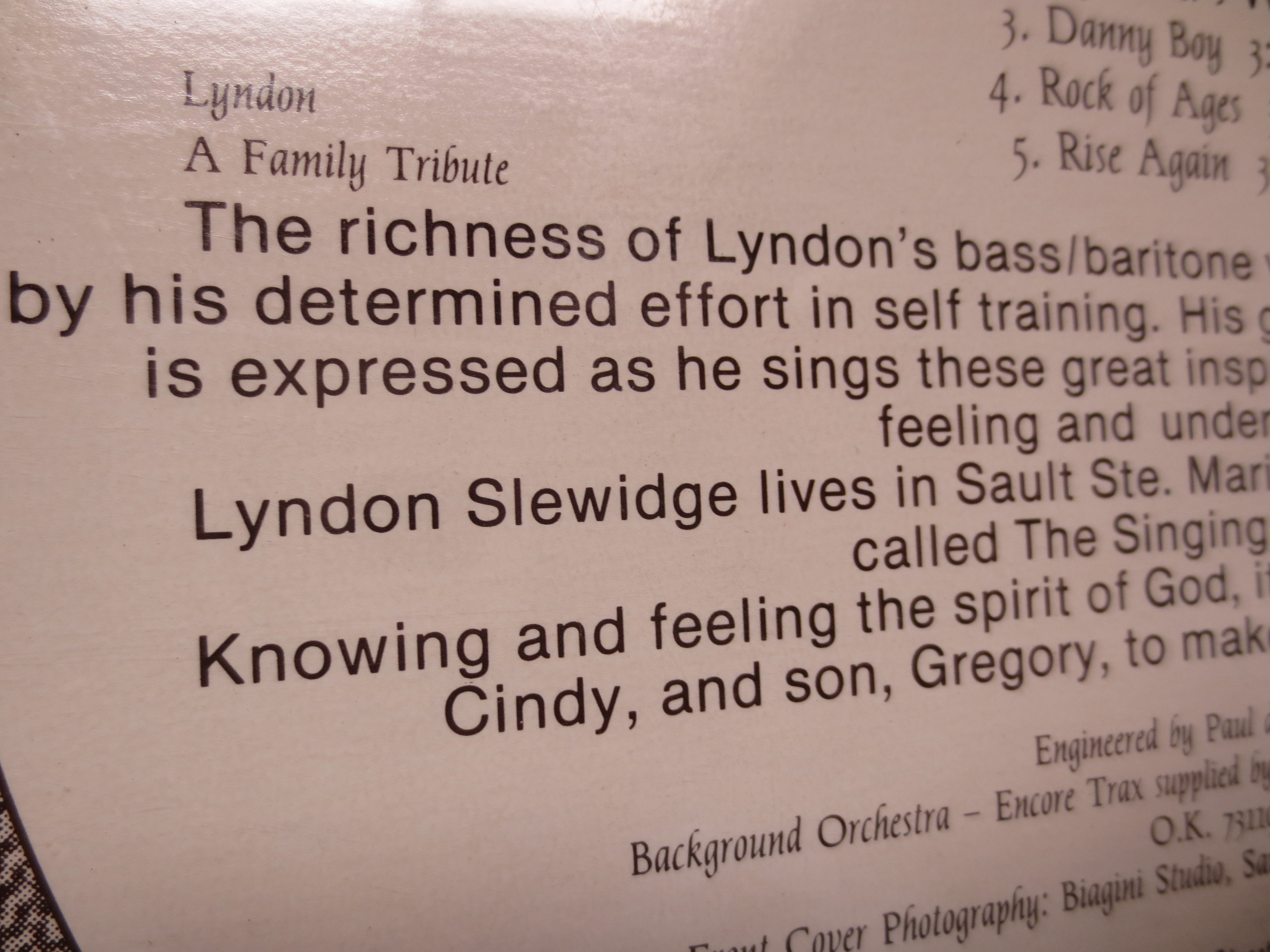 Lyndon – A Family Tribute (1975) Vinyl LP — Factory Sealed