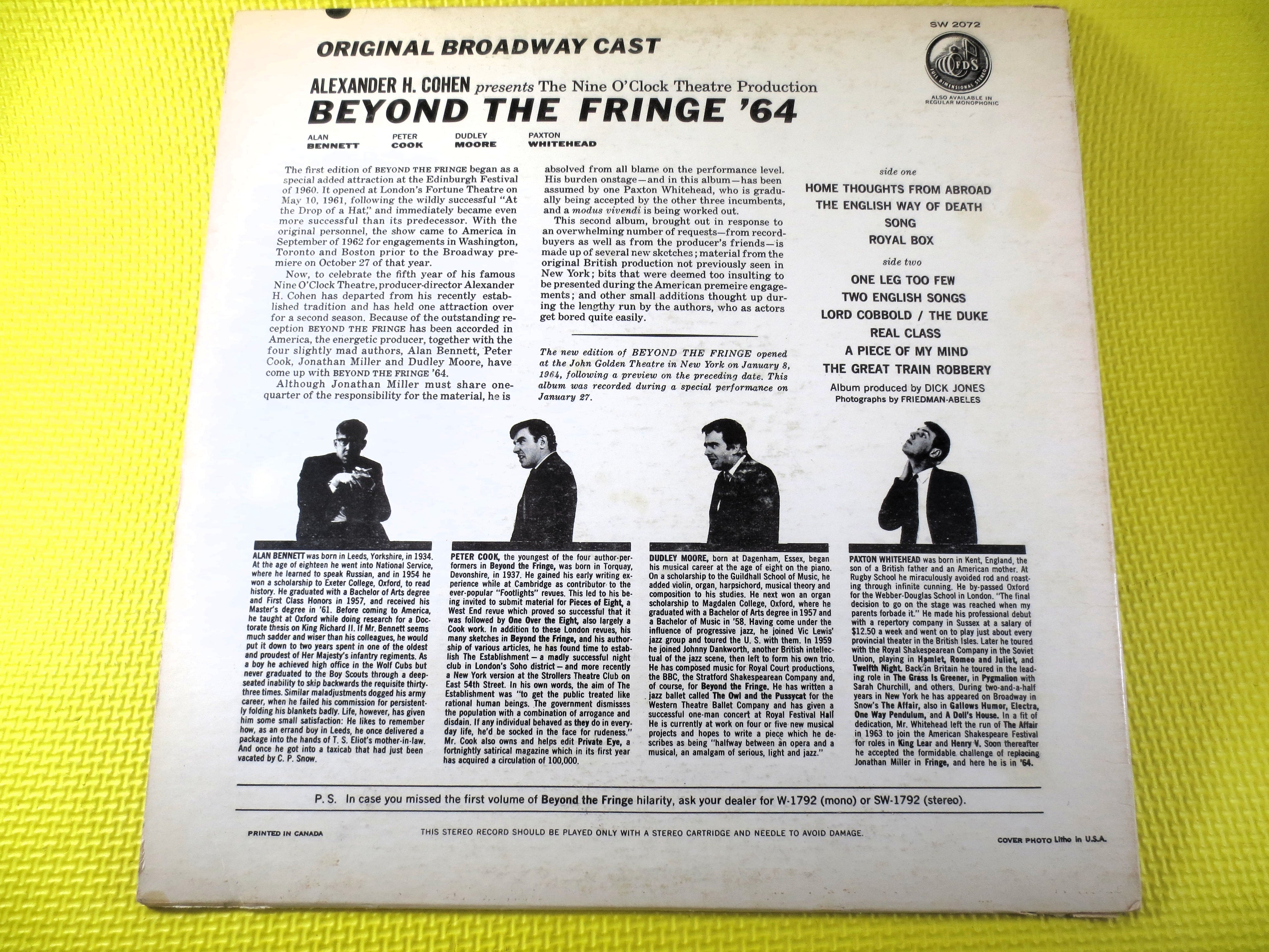 Beyond the Fringe ’64 – Volume 2 (1969) Vinyl LP