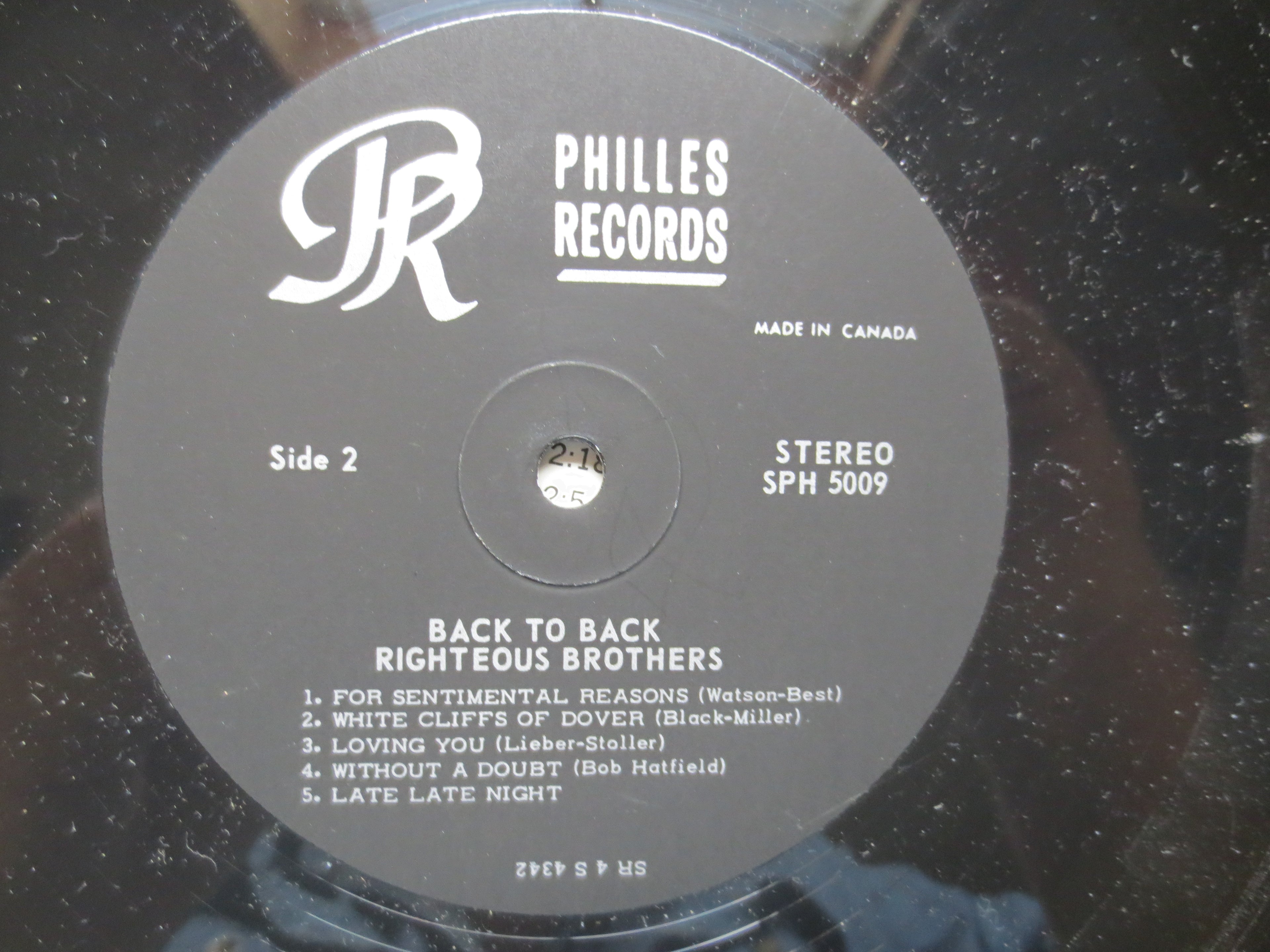 The RIGHTEOUS BROTHERS, BACK to Back, Vintage Album, 1965 Record, Vinyl Lp