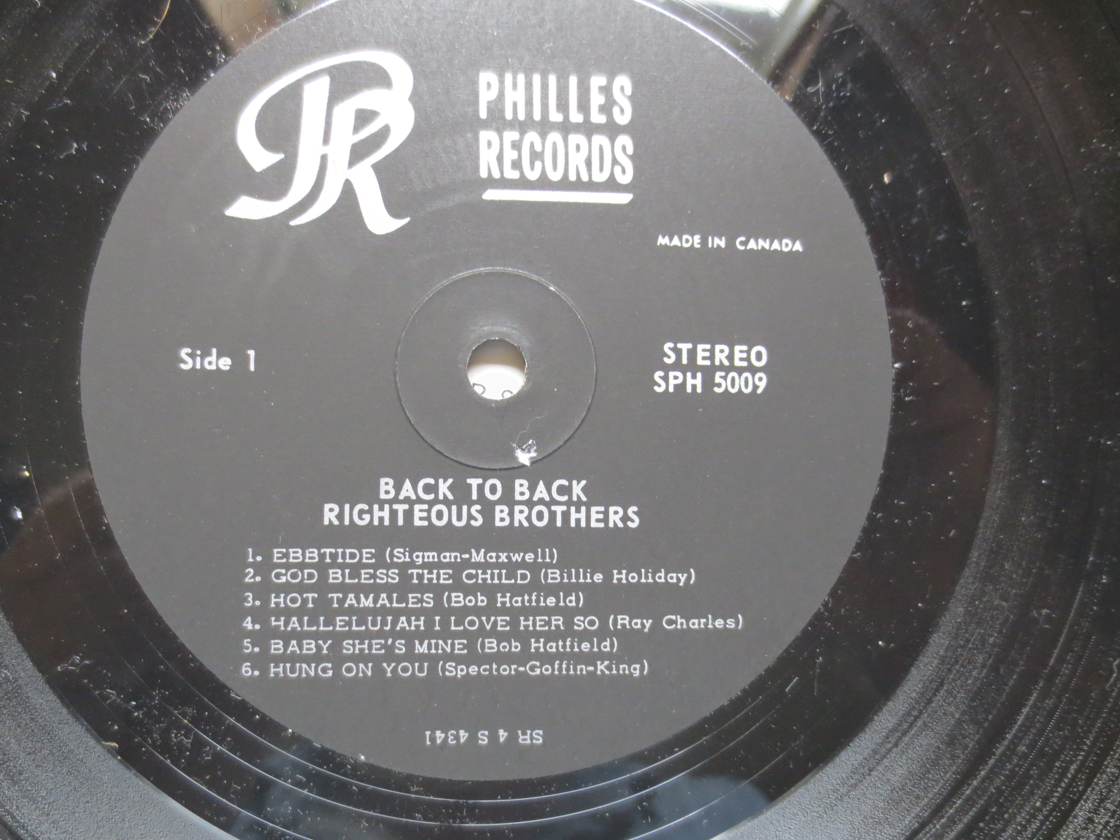 The RIGHTEOUS BROTHERS, BACK to Back, Vintage Album, 1965 Record, Vinyl Lp