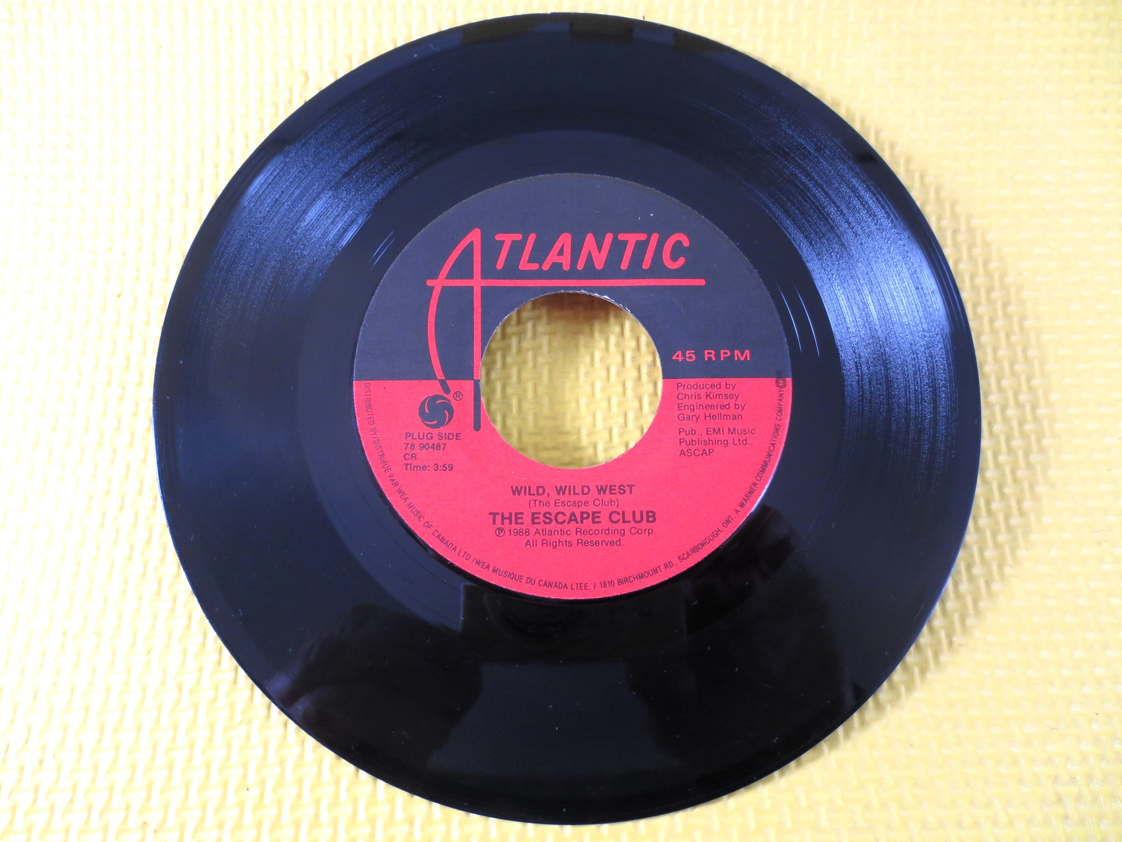 Wild WILD West, The ESCAPE Club, 45 Rpm Records, Wild Wild West 45rpm, Wild Wild West Song, Escape Club Record, Juke Box Record, 1988 Record