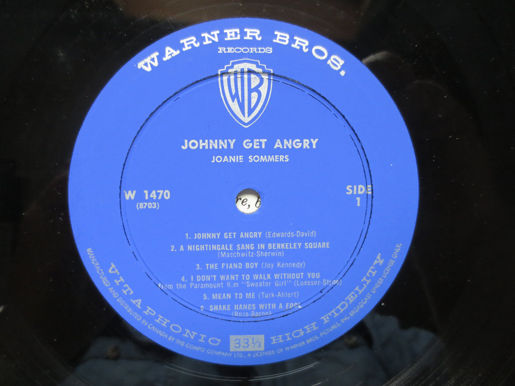 JOANIE SOMMERS, Johnny GET Angry, Joanie Sommers Album, Joanie Sommers Lp, 60s Lps, Pop Music Albums, 60s Lp, 1962 Records
