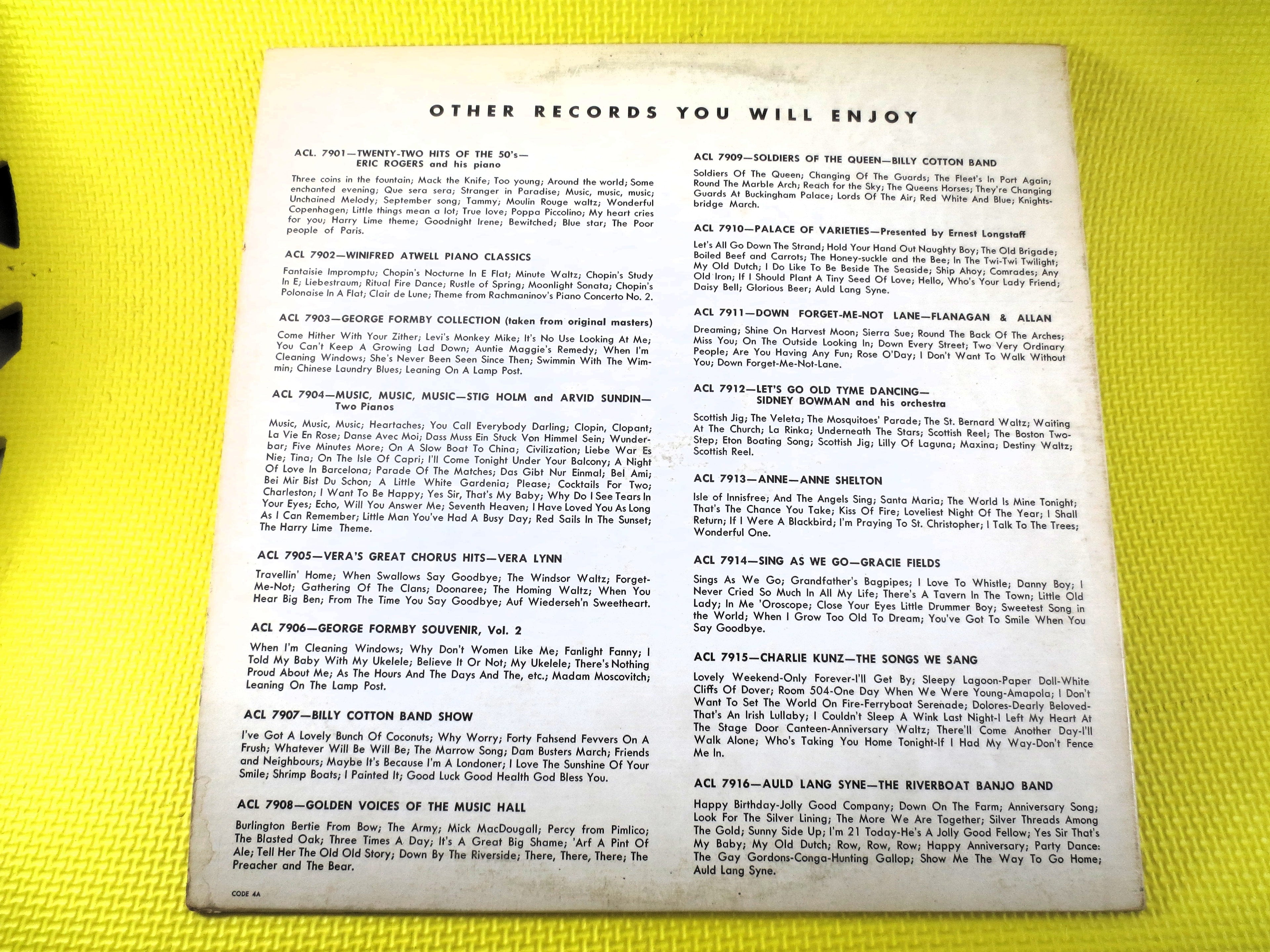 GEORGE FORMBY, Souvenir, Novelty Songs, Vintage Album, 1961 Record, Vinyl Lp
