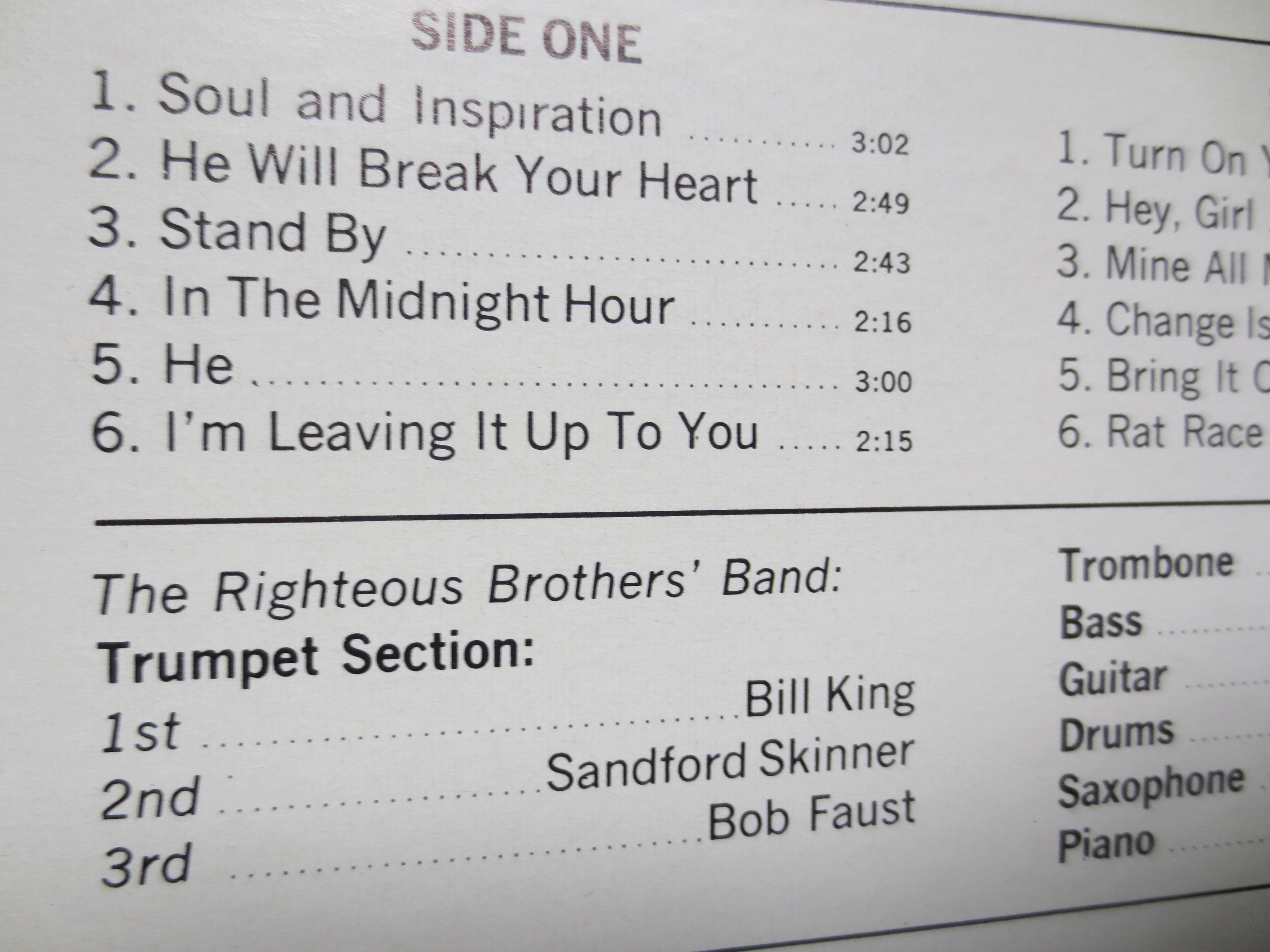 The RIGHTEOUS BROTHERS, SOUL and Inspiration, Pop Music Record, Pop Music Album, 60s Music, 60s Record, Lps, 1966 Records