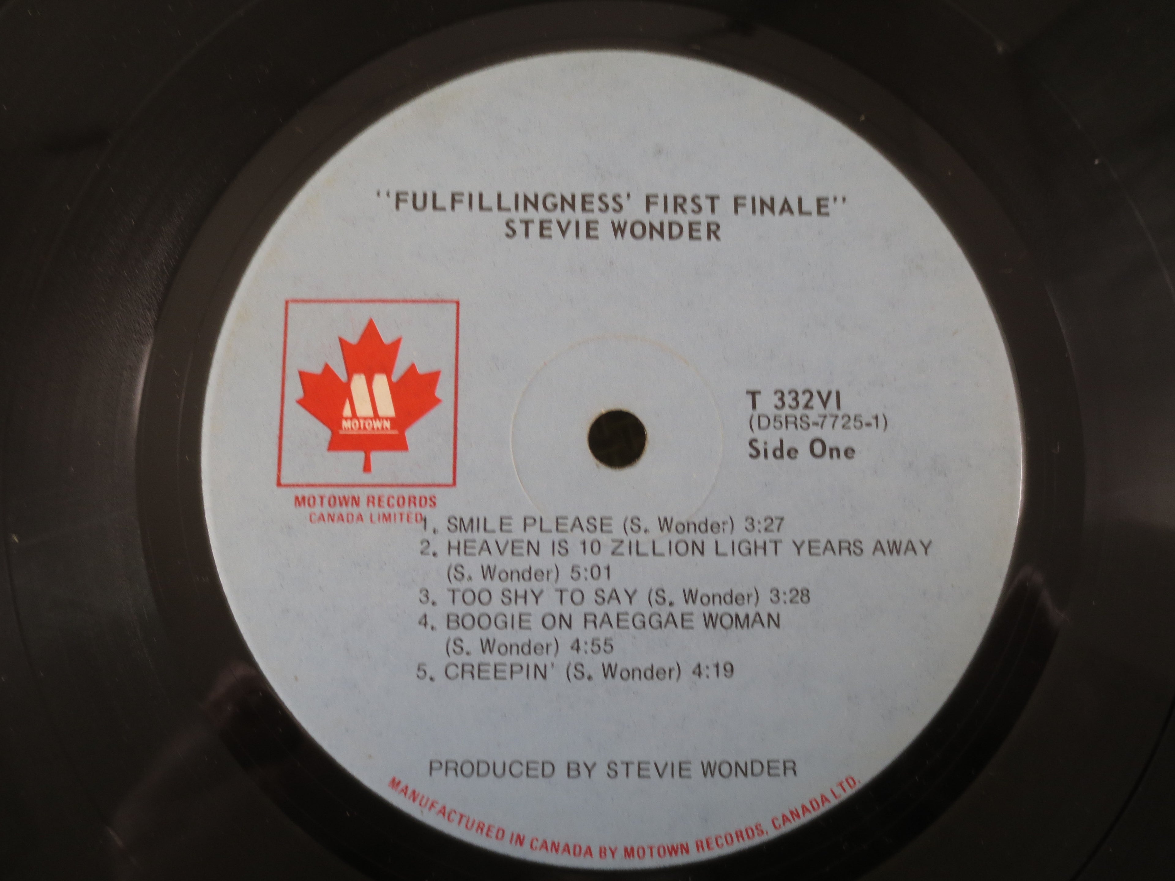 STEVIE WONDER, Fulfillingness First Finale, Vintage Album, 1974 Record, Vinyl Lp