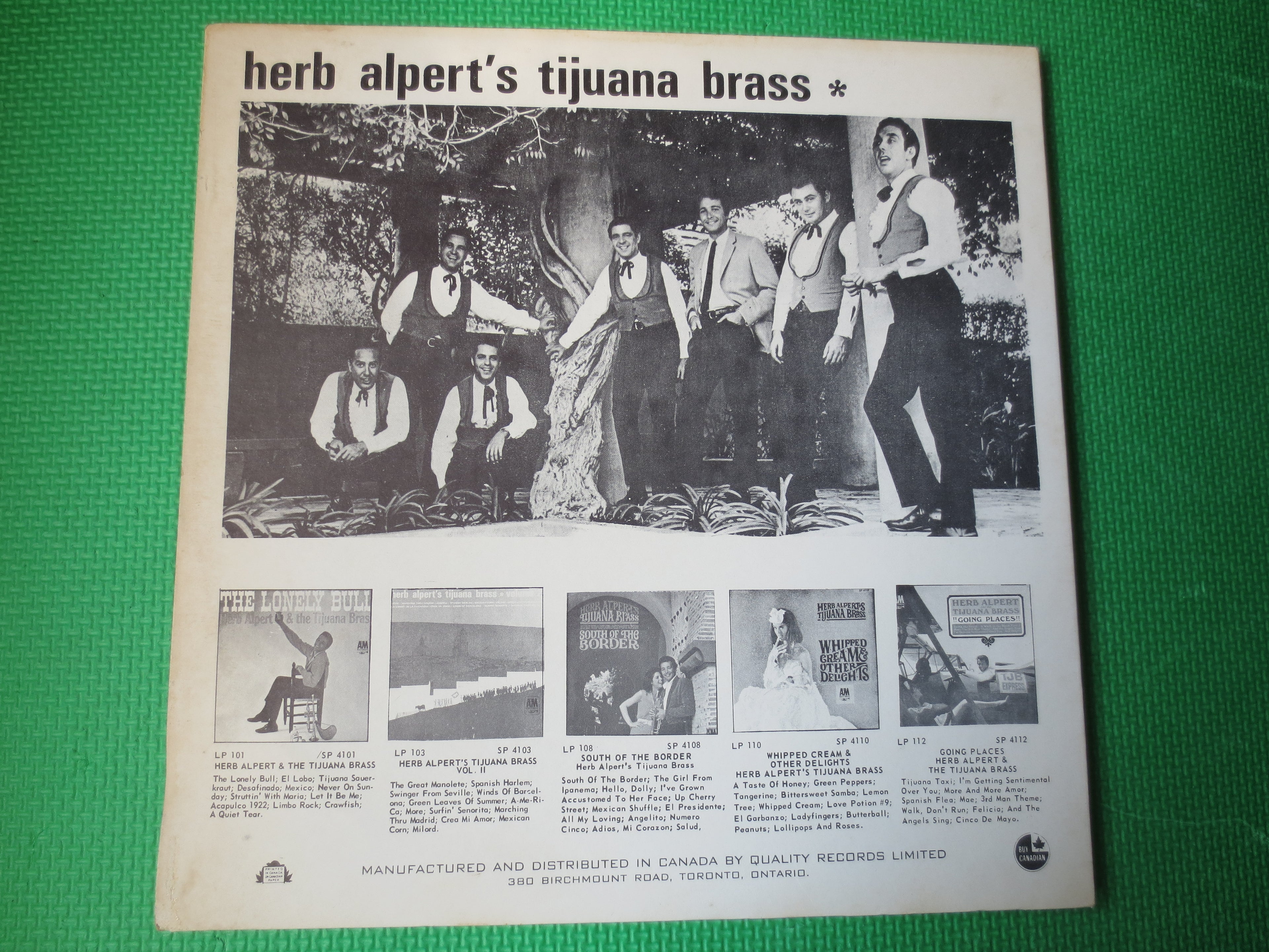 HERB ALPERT & The Tijuana Brass, The Lonely Bull, Vintage Album, 1962 Record, Vinyl Lp