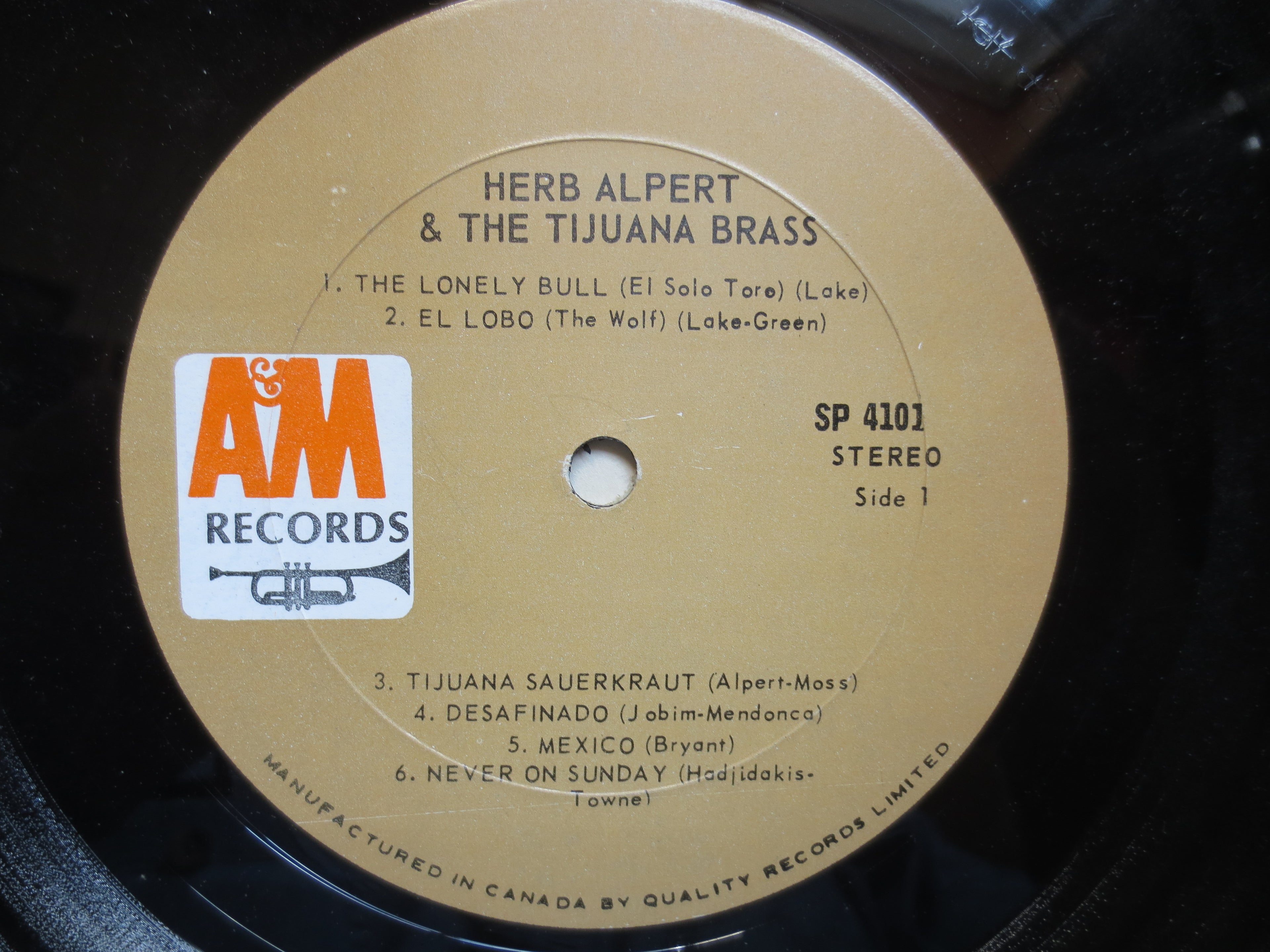 HERB ALPERT & The Tijuana Brass, The Lonely Bull, Vintage Album, 1962 Record, Vinyl Lp