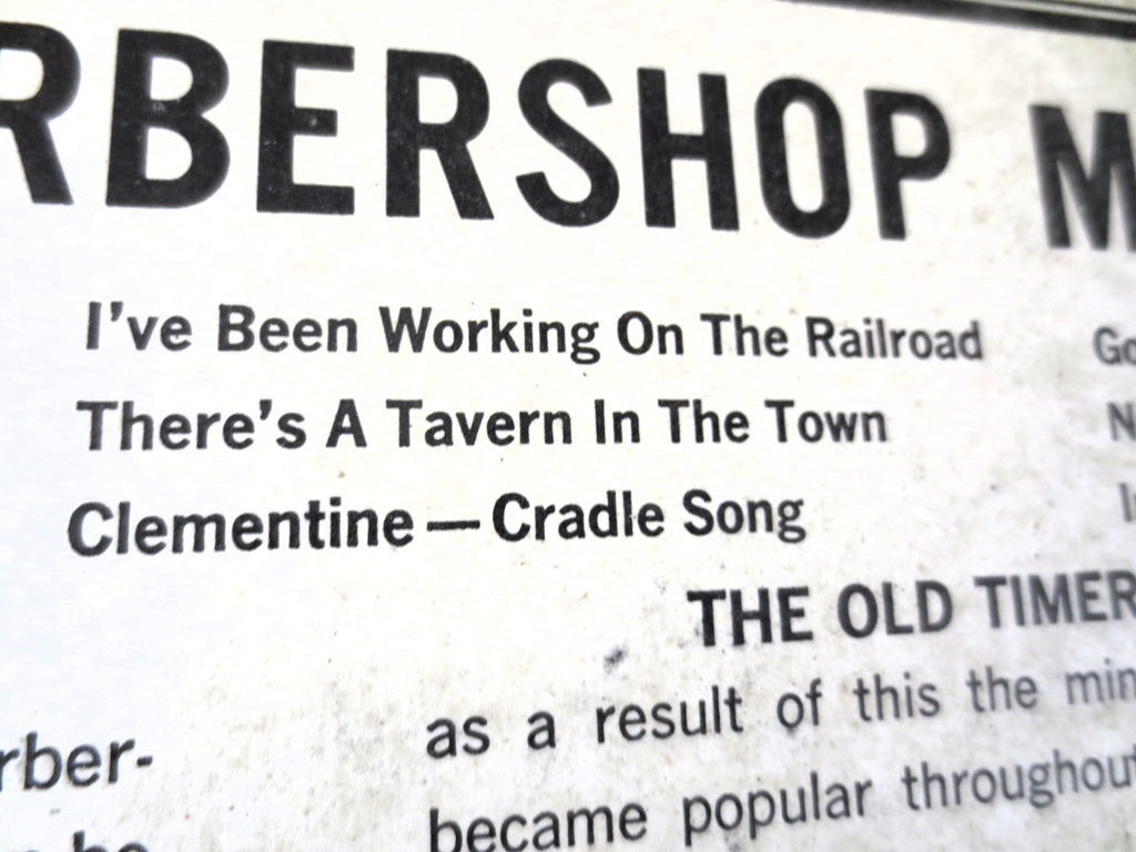 The Oldtimers – Barbershop Melodies (1960) Vinyl LP