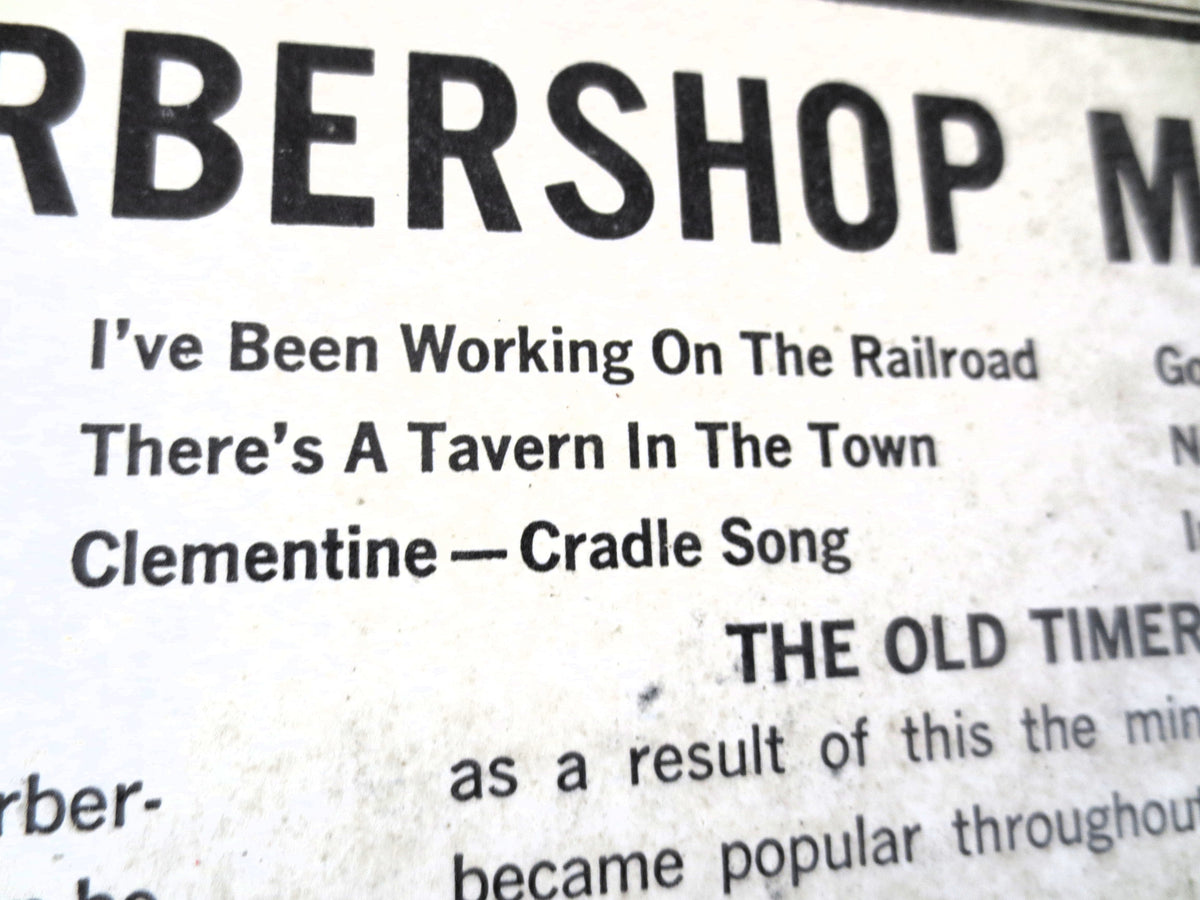 The Oldtimers – Barbershop Melodies (1960) Vinyl LP