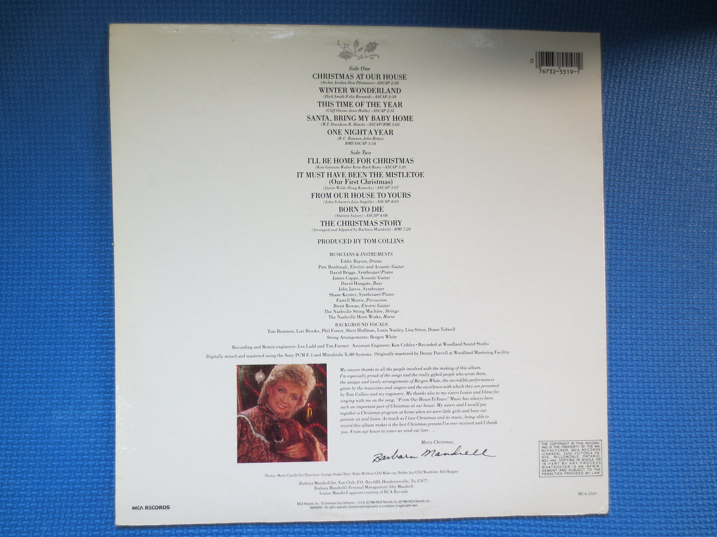 BARBARA MANDRELL, CHRISTMAS Record, Barbara Mandrell Lp, Christmas Album, Christmas Lps, Christmas Music, Lps, 1984 Records