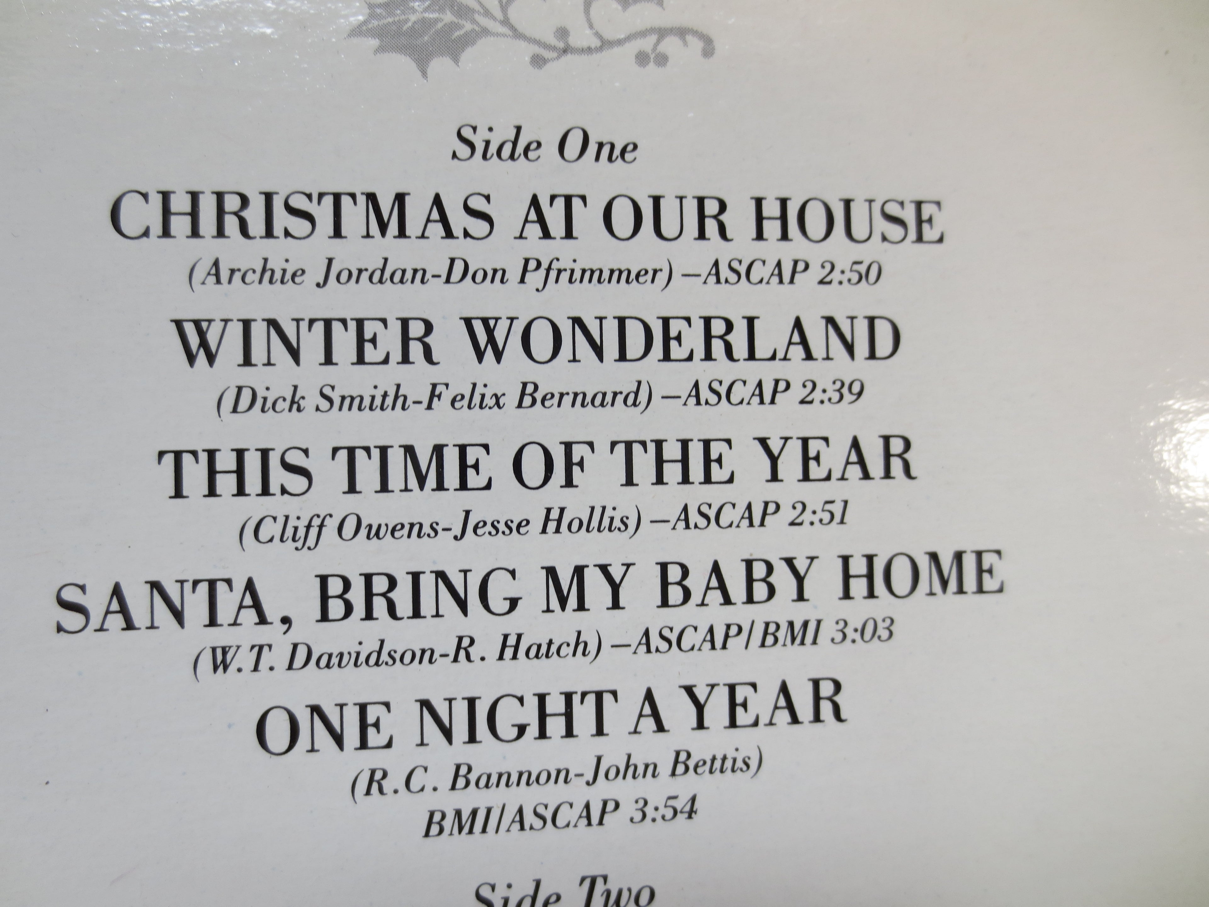 BARBARA MANDRELL, Christmas Album, 1985 Record, Vinyl Lp