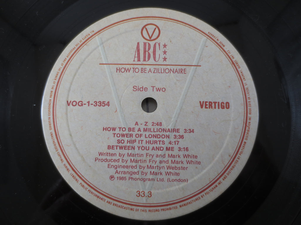 ABC – How to Be a Zillionaire! (1985) Vinyl LP
