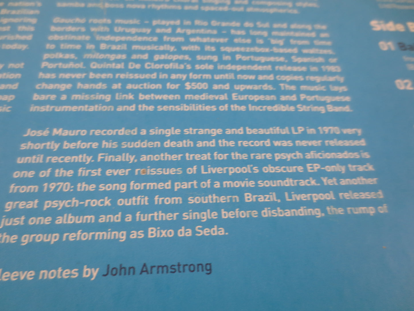 Rough Guide To Psychedelic Brazil, Laranja Freak Record, Tom Ze Album, Siba Record, Lula Cortes Record, Vintage Records, Jose Mauro Record
