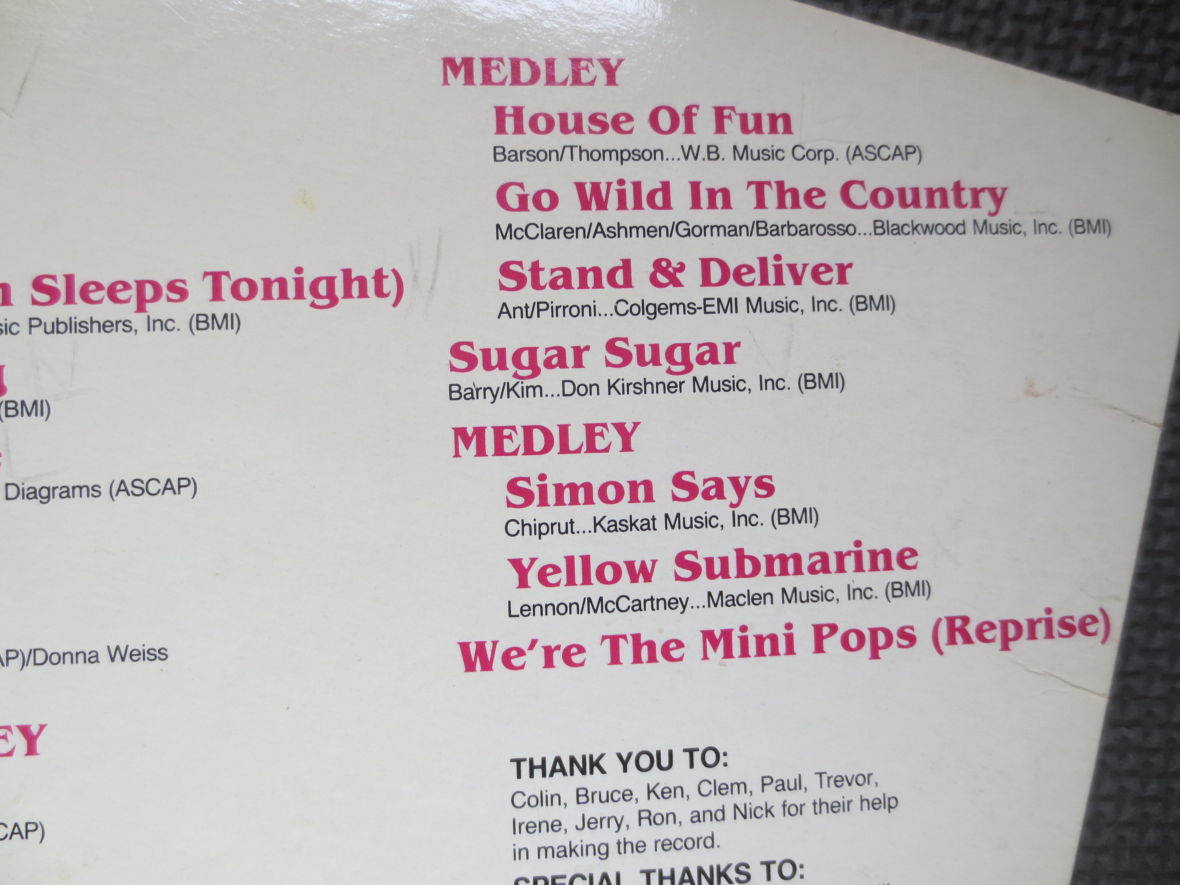 Mini-Pops – We're the Mini-Pops (K-Tel, 1983) Vinyl LP