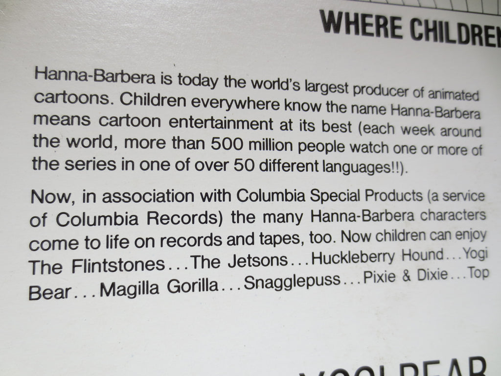 YOGI BEAR, BOO Boo, Hanna-Barbera, Story and Song, 1977 Record, Vinyl Lp