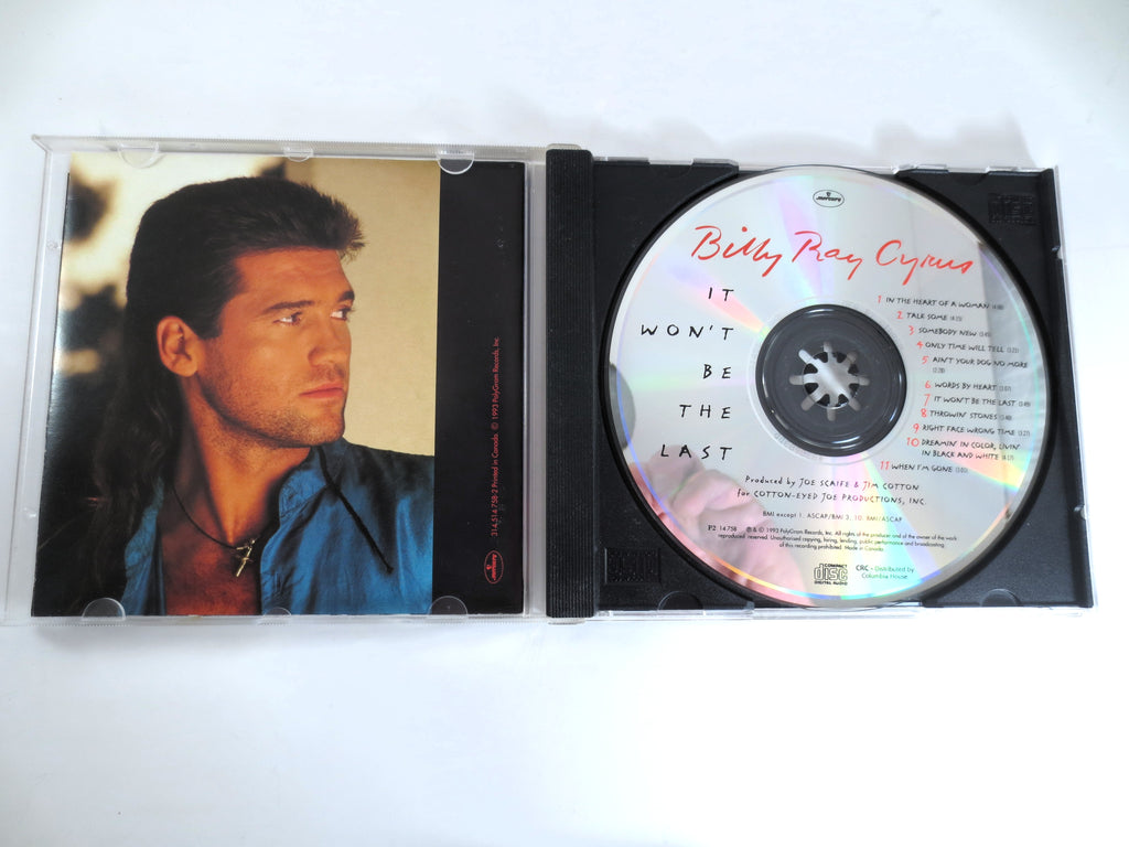 BILLY RAY CYRUS, It Won't Be The Last, 1993 Compact Disc, Vintage Cd