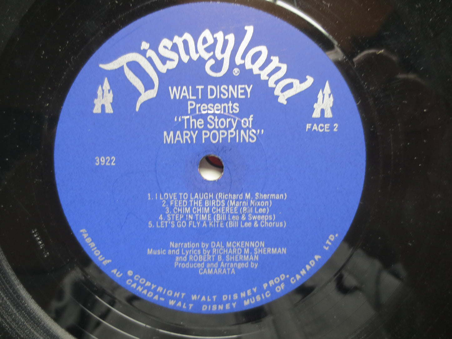 MARY POPPINS, DISNEYLAND Records, Disneyland Albums, Disney Records, Disneyland Vinyl, Disney Vinyl, Kids Lp, 1964 Records