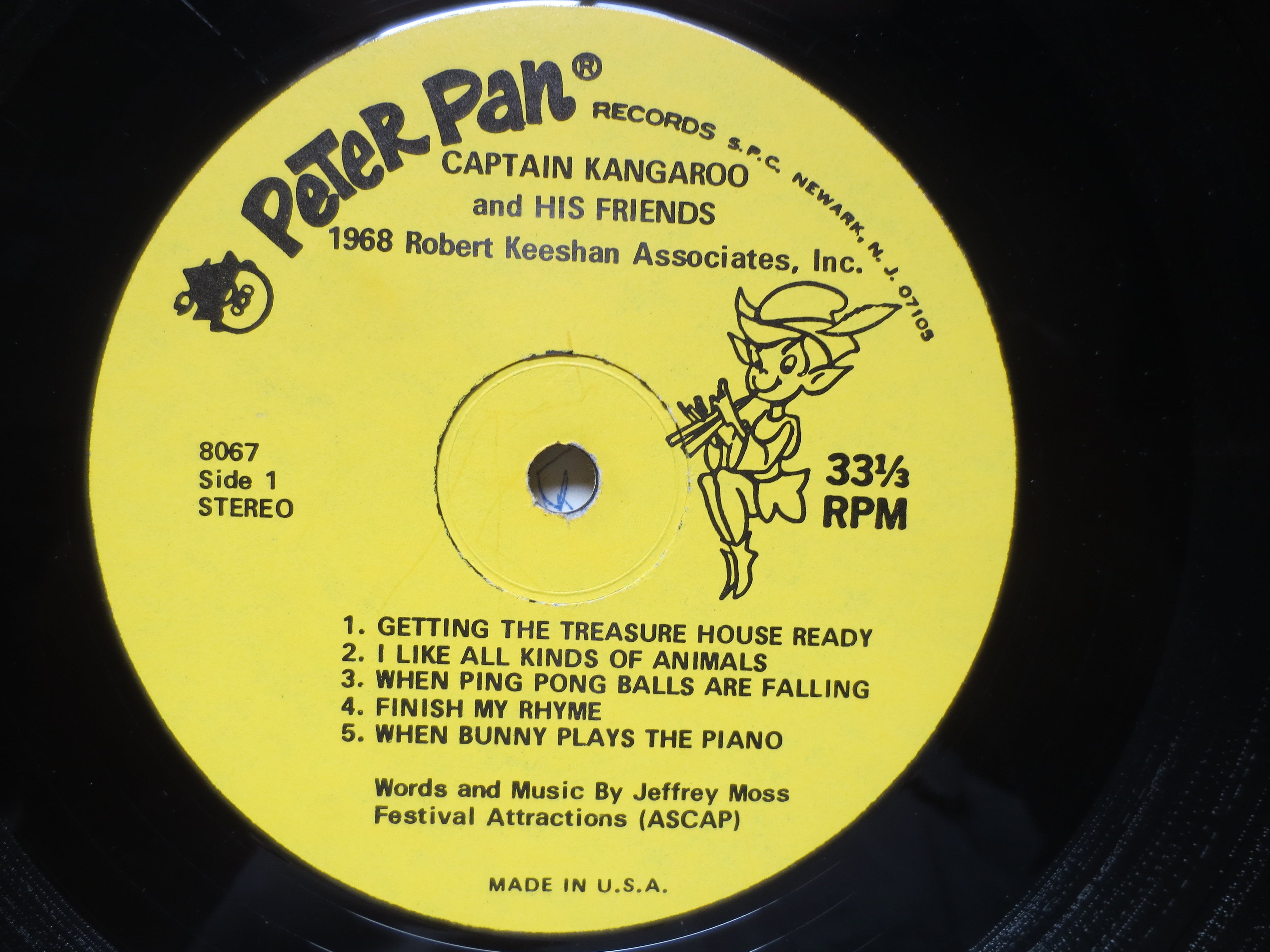 CAPTAIN KANGAROO, Treasure House, Vintage Kids Album, 1968 Record, Vinyl Lp