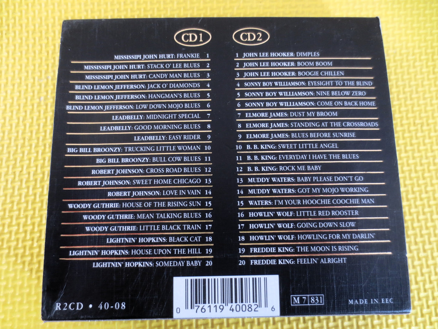 The BLUES, GOLD Collection DOUBLE Cd, Blues Cd, Muddy Waters Cd, Muddy Waters Album, Blues Music Cd, Blues Guitar Cd, 1994 Compact Disc