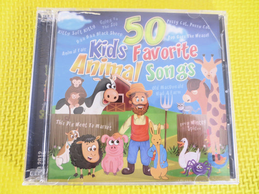50 KIDS FAVORITE ANIMAL Songs, Kids Cd, Toddler Cd, Kids Compact Disc, Childrens Cd, Childrens Music, Kids Music Cd, Kids Music Cd, 2000 Cd