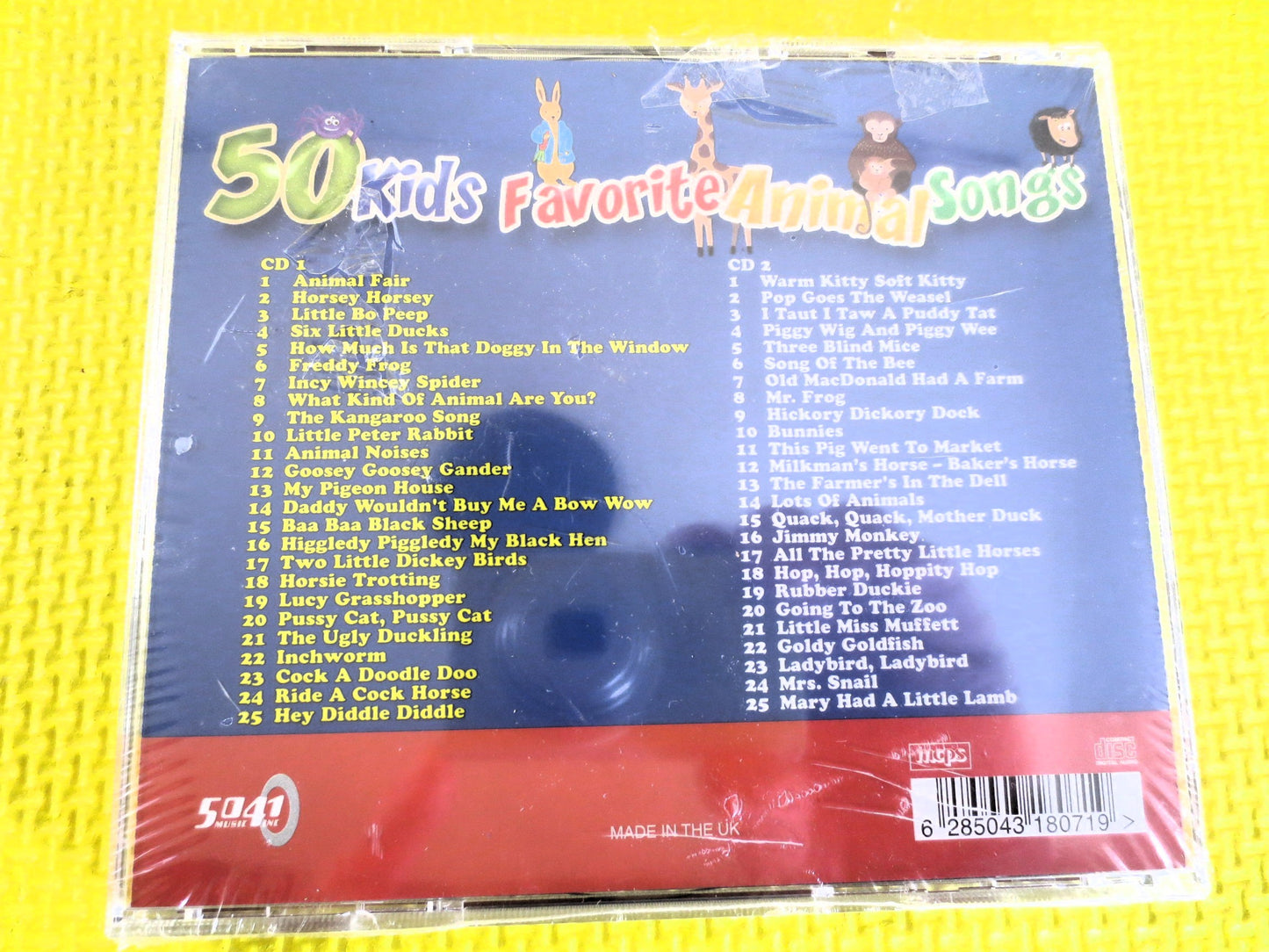 50 KIDS FAVORITE ANIMAL Songs, Kids Cd, Toddler Cd, Kids Compact Disc, Childrens Cd, Childrens Music, Kids Music Cd, Kids Music Cd, 2000 Cd