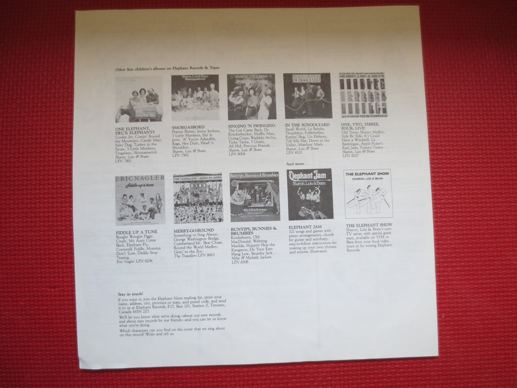 SHARON, LOIS & BRAM, Mainly Mother Goose, Vintage Album, 1984 Record, Vinyl Lp