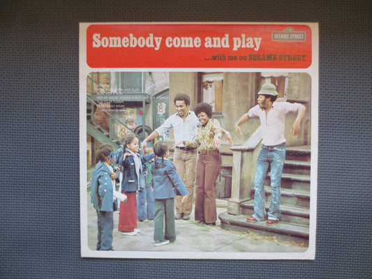 SESAME STREET, Somebody Come and PLAY, Childrens Record, Kids Record, Childrens Album, Kids Album, Kids Lp, Lp, 1974 Record