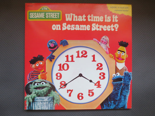 SESAME STREET, What TIME Is It, Childrens Record, Kids Record, Childrens Album, Kids Album, Sesame Street Lp, 1977 Records