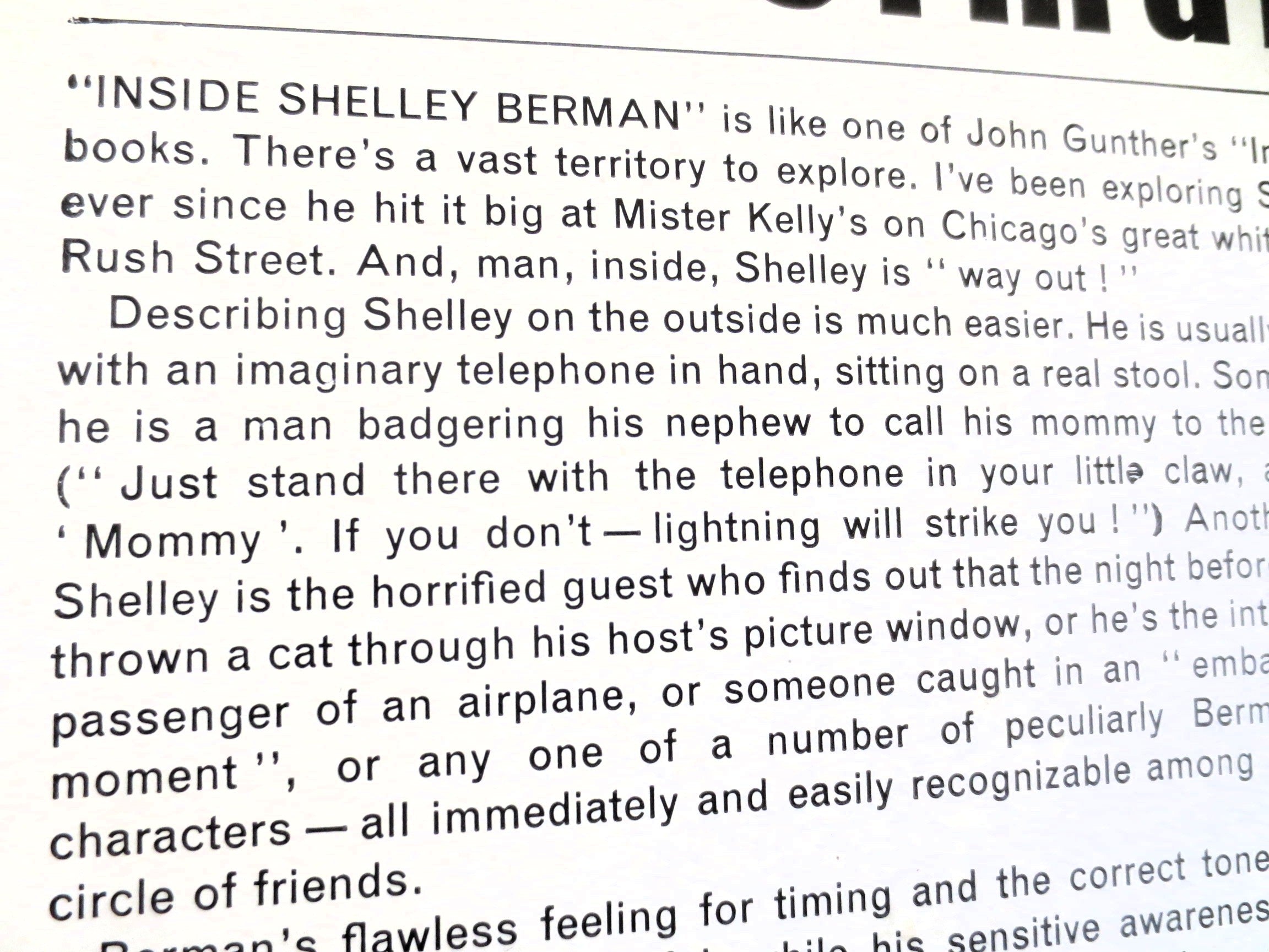 SHELLEY BERMAN Lp, COMEDY Record, Shelley Berman Album, Shelley Berman Vinyl, Comedy Records, Comedy Albums, Vintage Records, 1958 Records