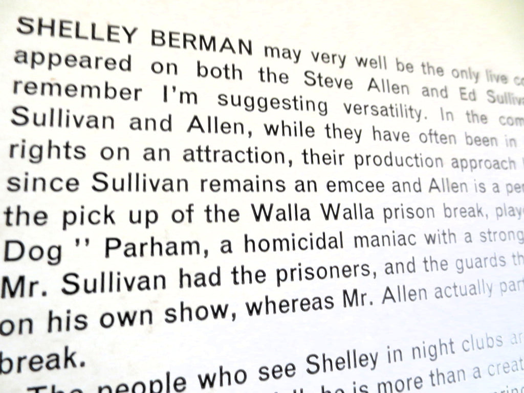 Shelley Berman – Inside Shelley Berman (1958) Vinyl LP