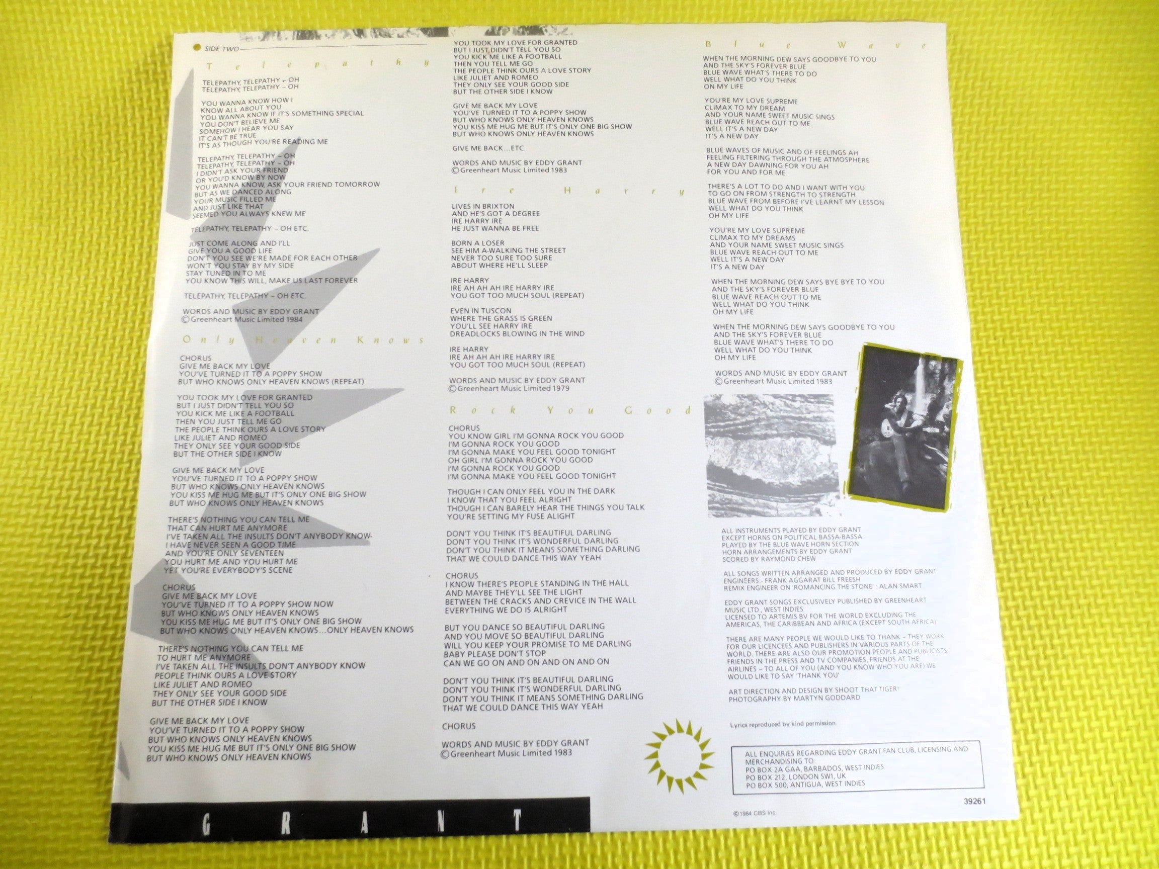 EDDY GRANT, Going for Broke, REGGAE, Vintage Album, 1984 Record, Vinyl Lp