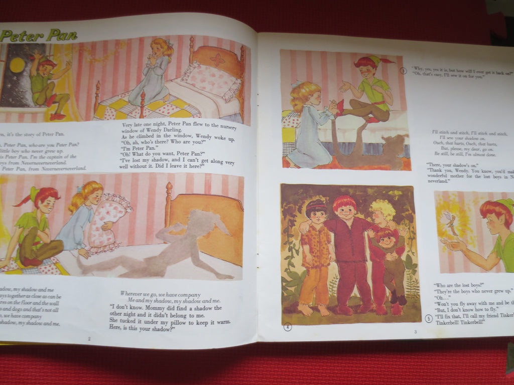 PETER PAN, Snow White, Gingerbread Man, 1977 Record, Vintage Children's Record