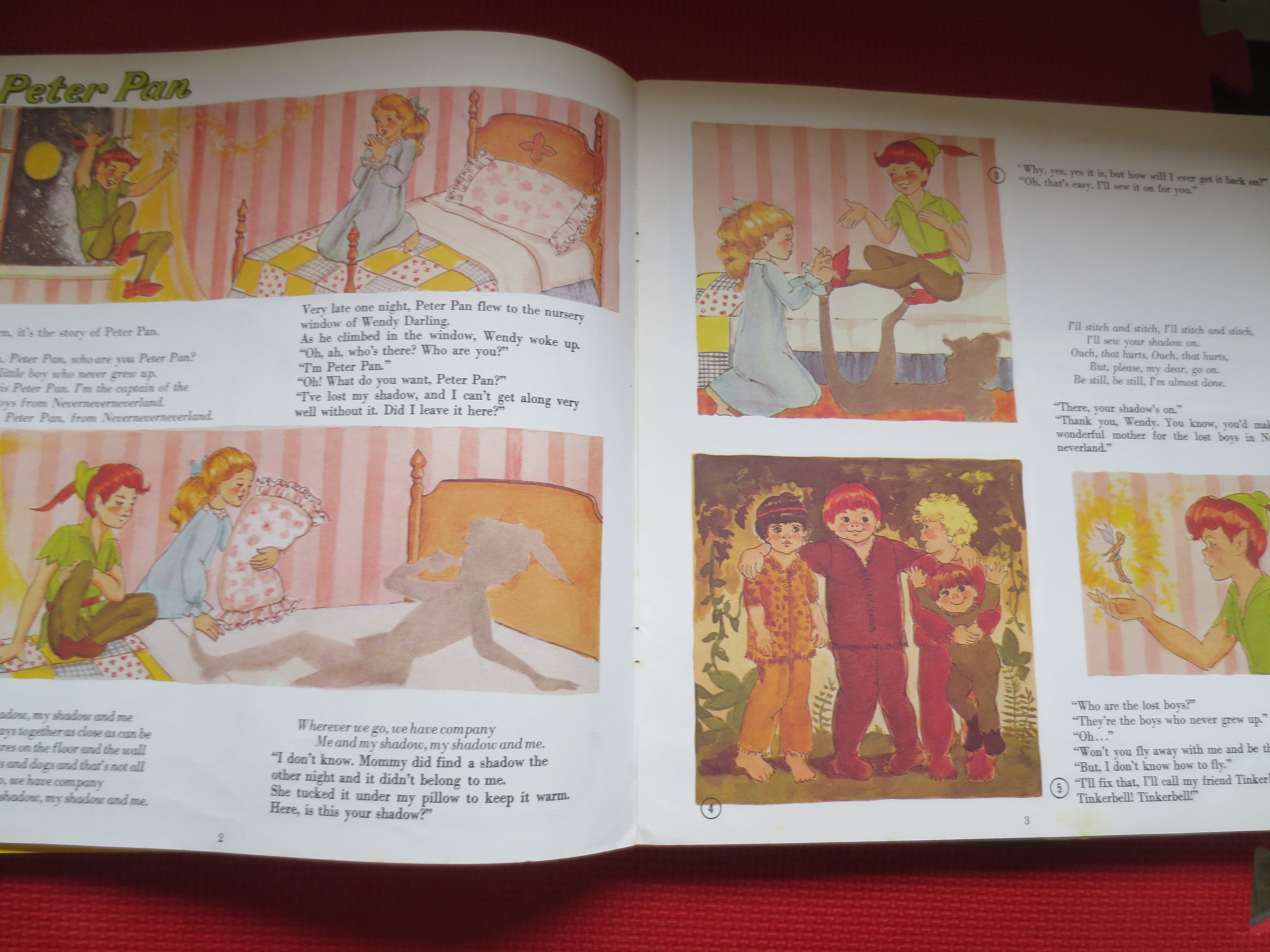 PETER PAN, Snow White, Gingerbread Man, 1977 Record, Vintage Children's Record