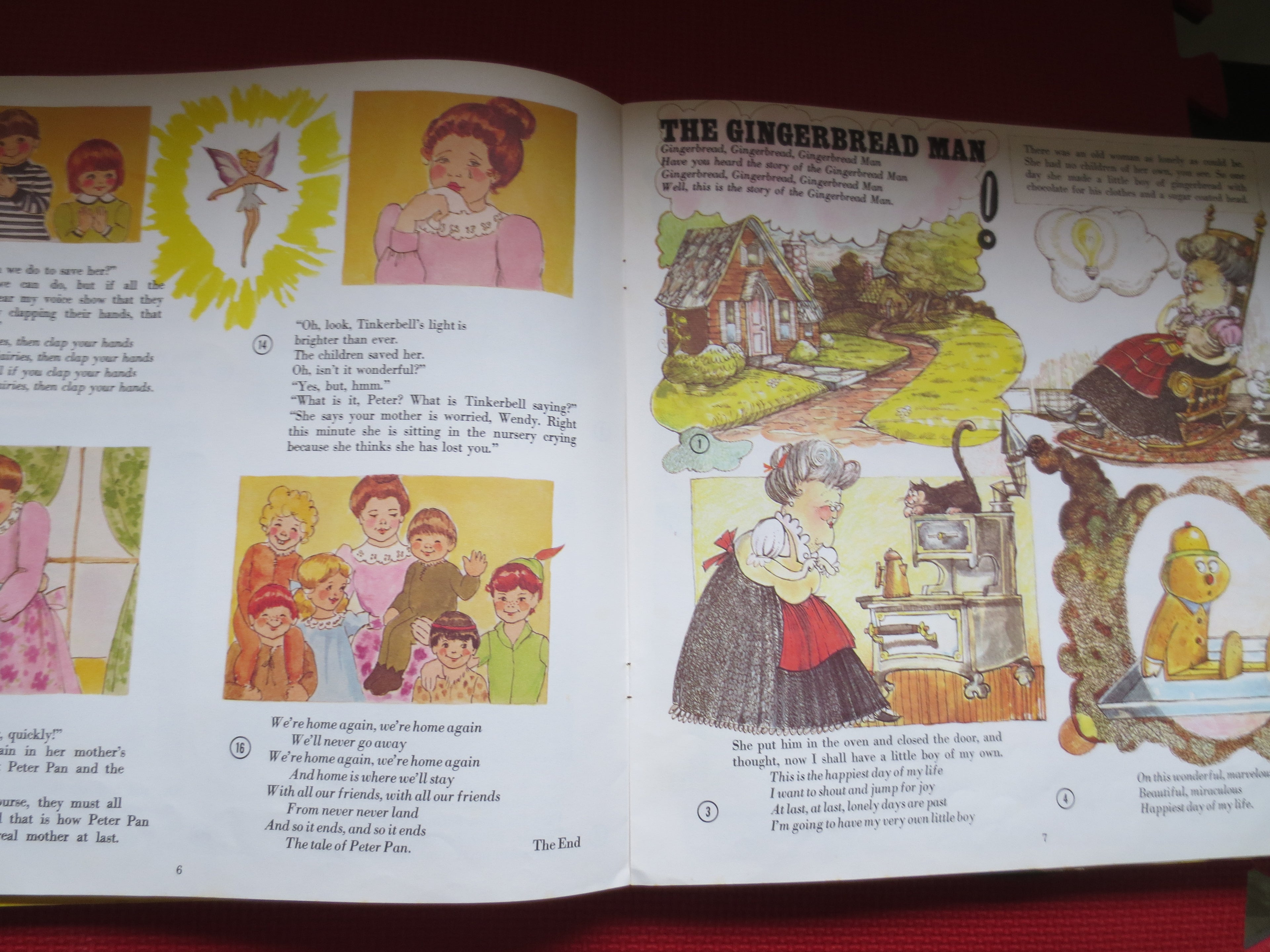 PETER PAN, Snow White, Gingerbread Man, 1977 Record, Vintage Children's Record