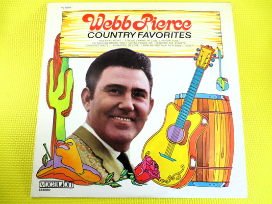 WEBB PIERCE, Country FAVORITES, Country Records, Webb Pierce Records, Webb Pierce Albums, Webb Pierce Vinyl, Vintage Records, 1965 Records