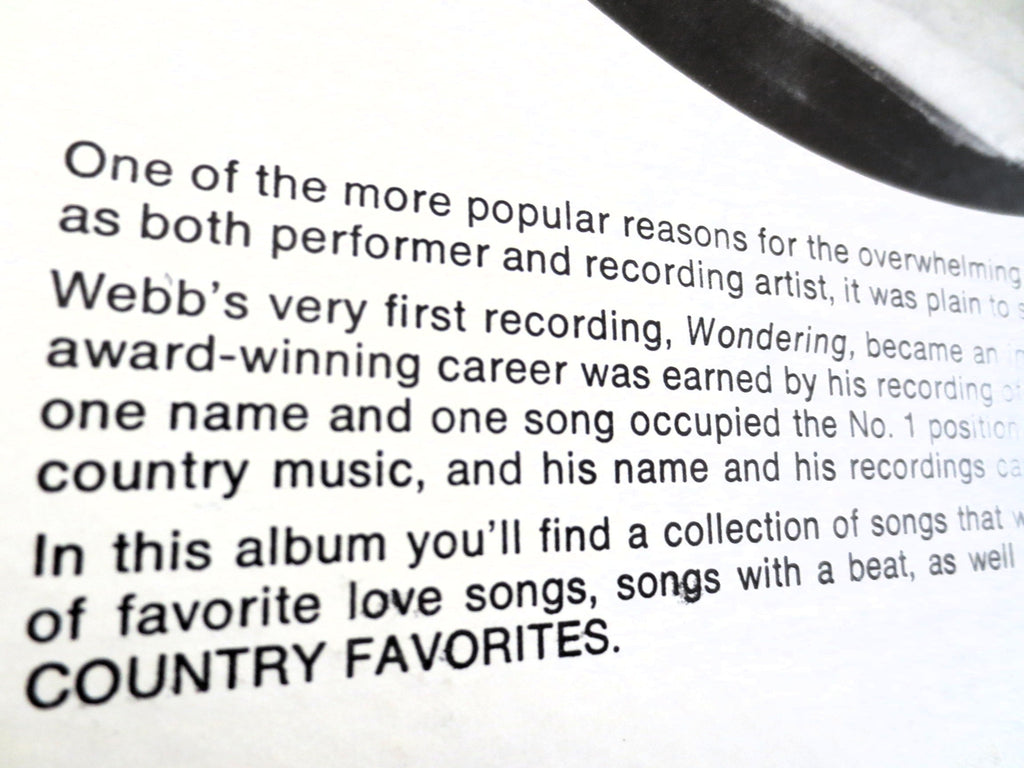 Webb Pierce – Country Favorites (1965) Vinyl LP