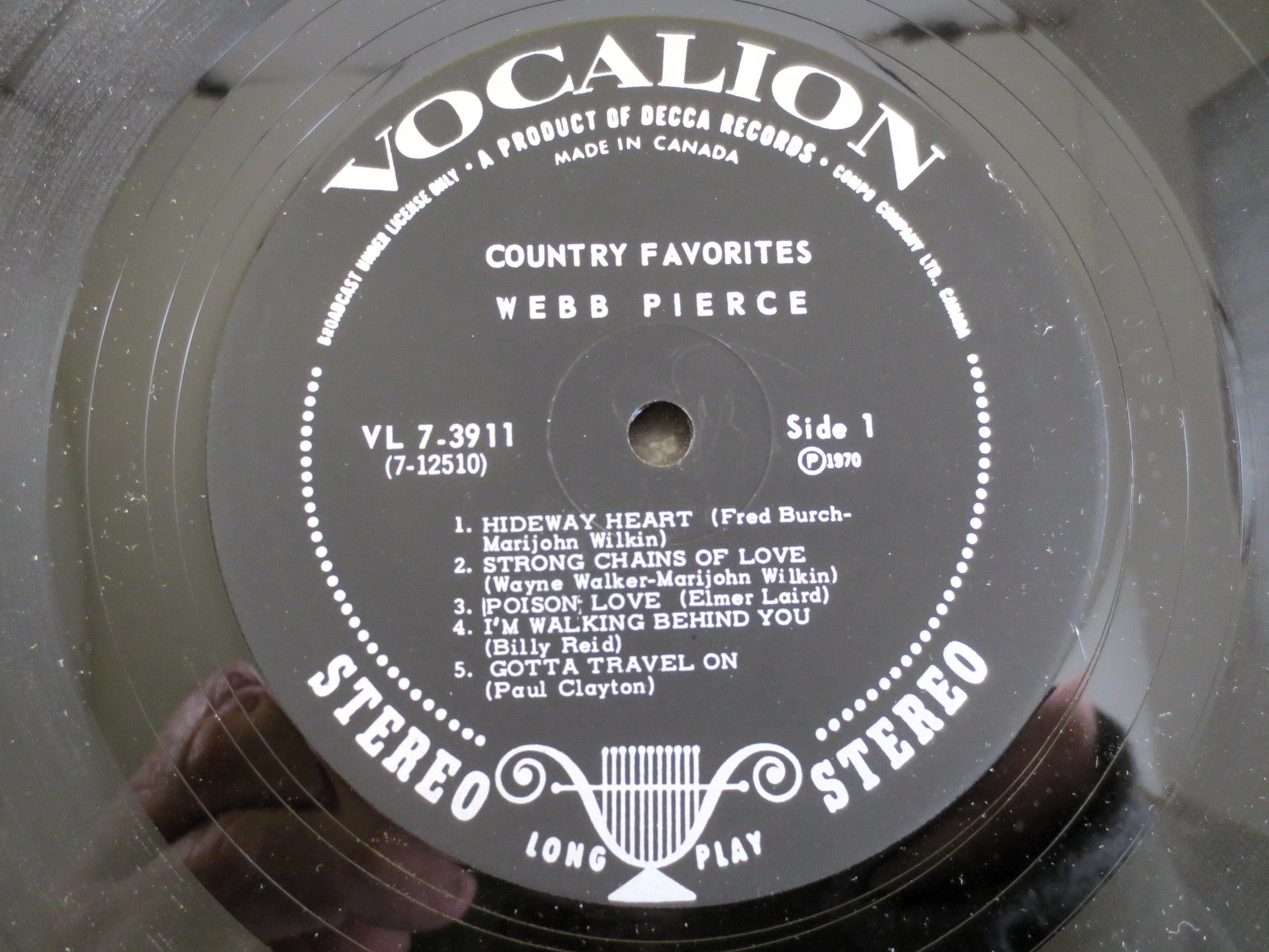 Webb Pierce – Country Favorites (1965) Vinyl LP