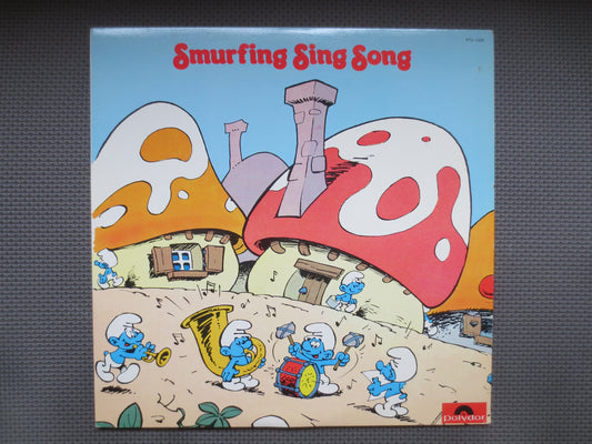The SMURFS, SMURFING Sing Song, Childrens Records, Vintage Vinyl, Kids Records, Vinyl, Record, Vinyl Record, 1980 Records