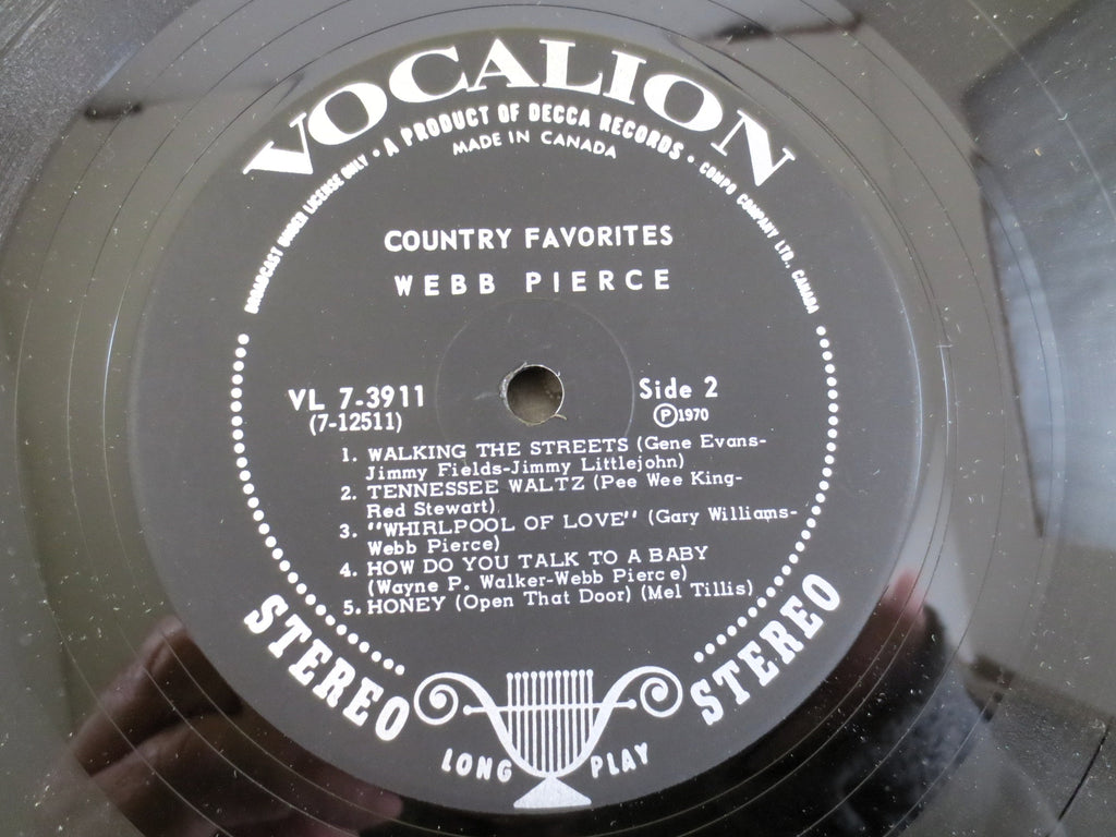 Webb Pierce – Country Favorites (1965) Vinyl LP