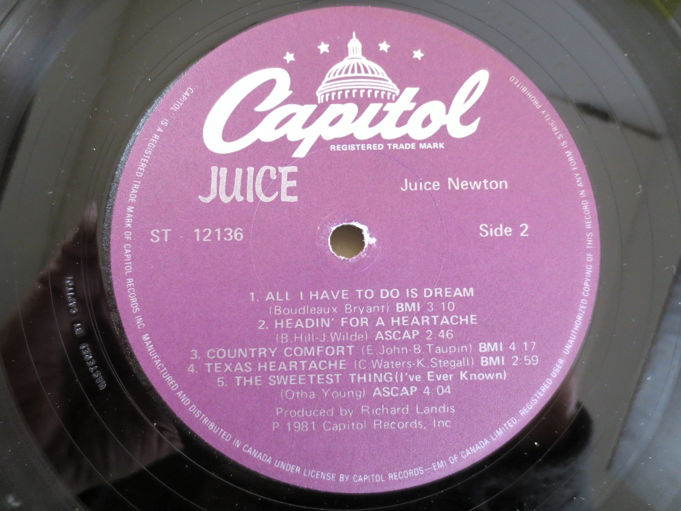 Juice Newton – Juice (1981) Vinyl LP